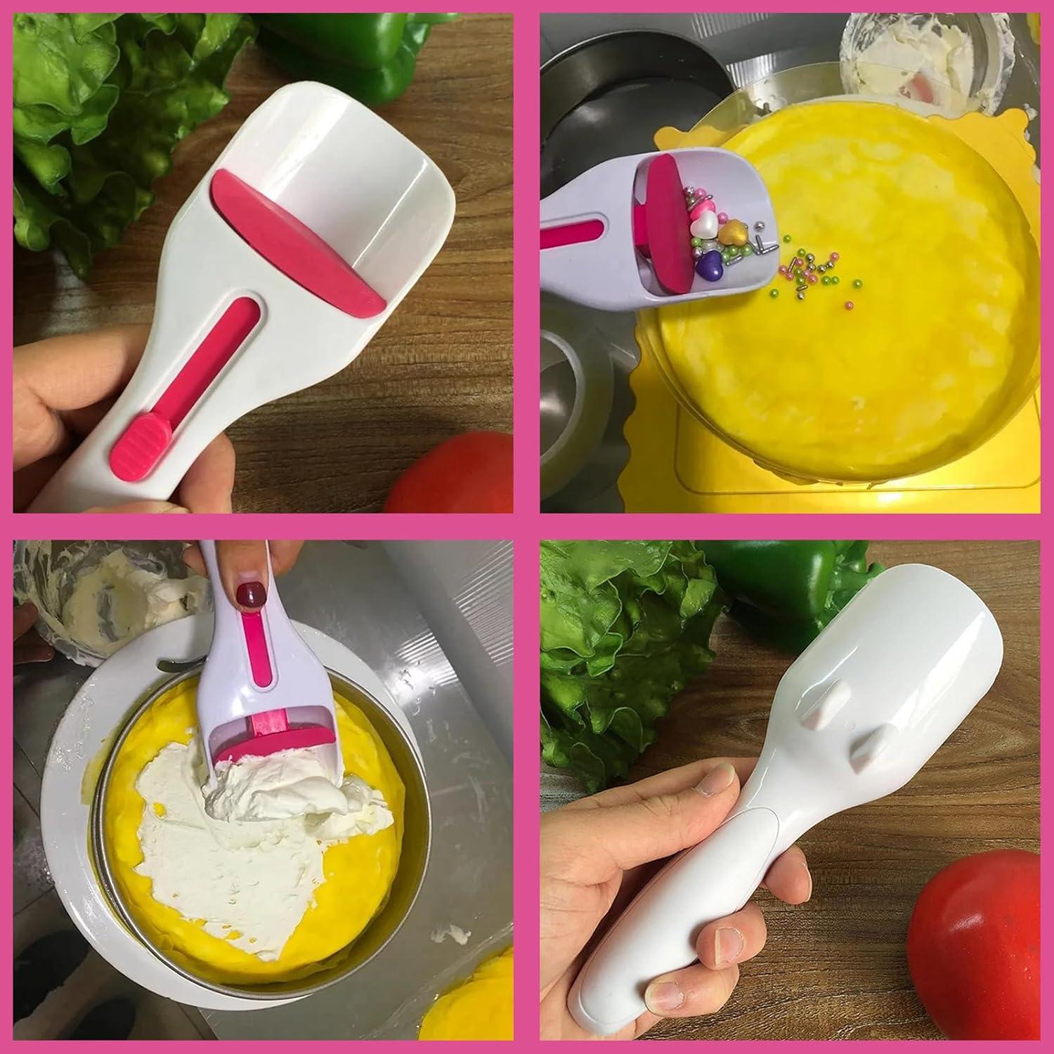 Dispensador de masa para cupcakes 2 piezas con botón deslizante