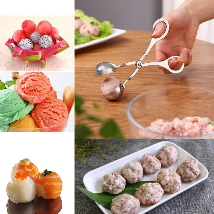 Cucharón de Acero Inoxidable para Albóndigas CaoXiong - 2 Pcs