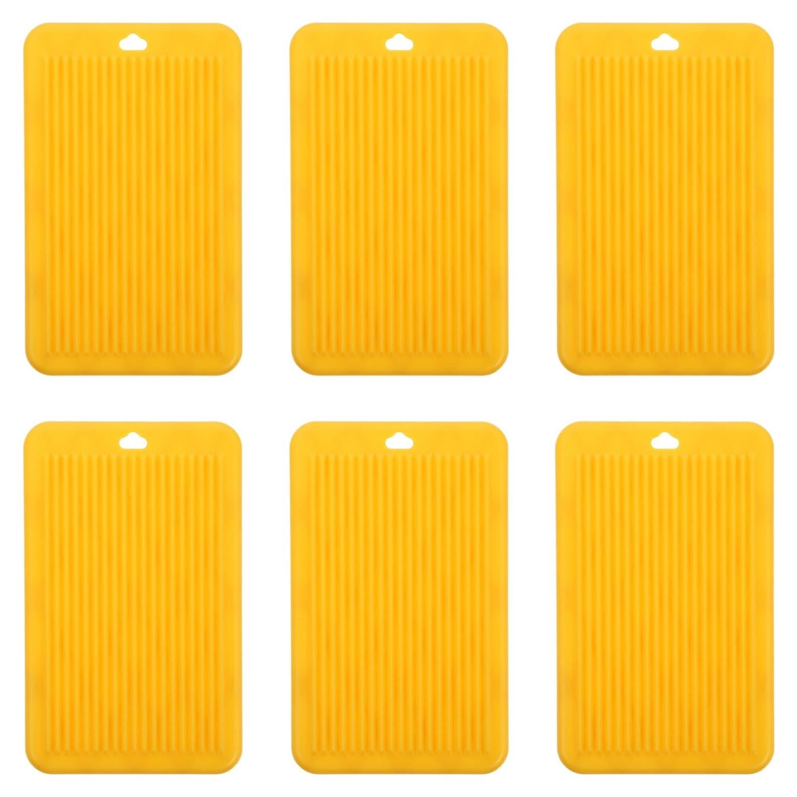 Luxshiny 6 Tablas de Gnocchi de Plástico Amarillo 12.5x7.5cm