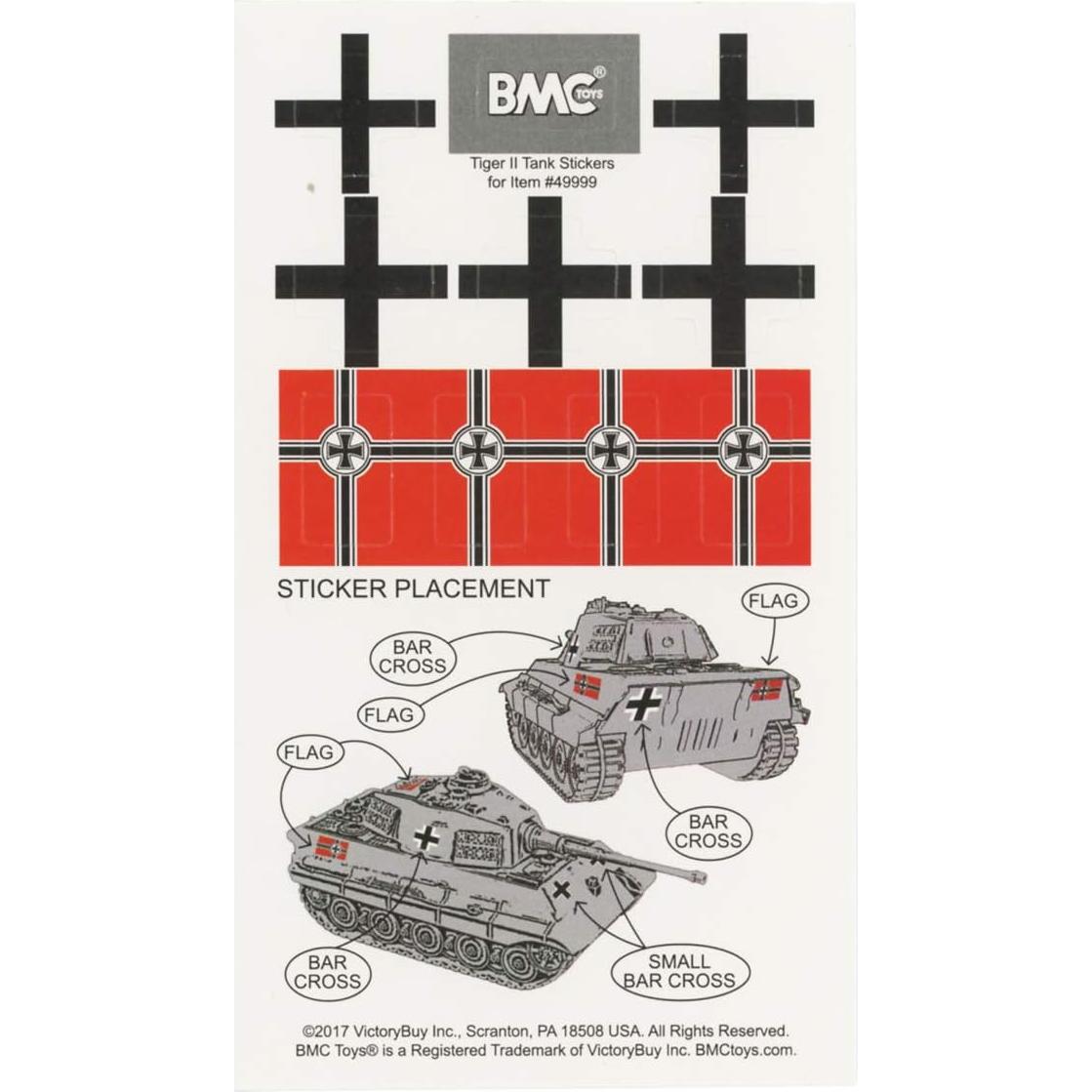 Tanque de Juguete BMC Rey Tigre Alemán 1:32 Gris