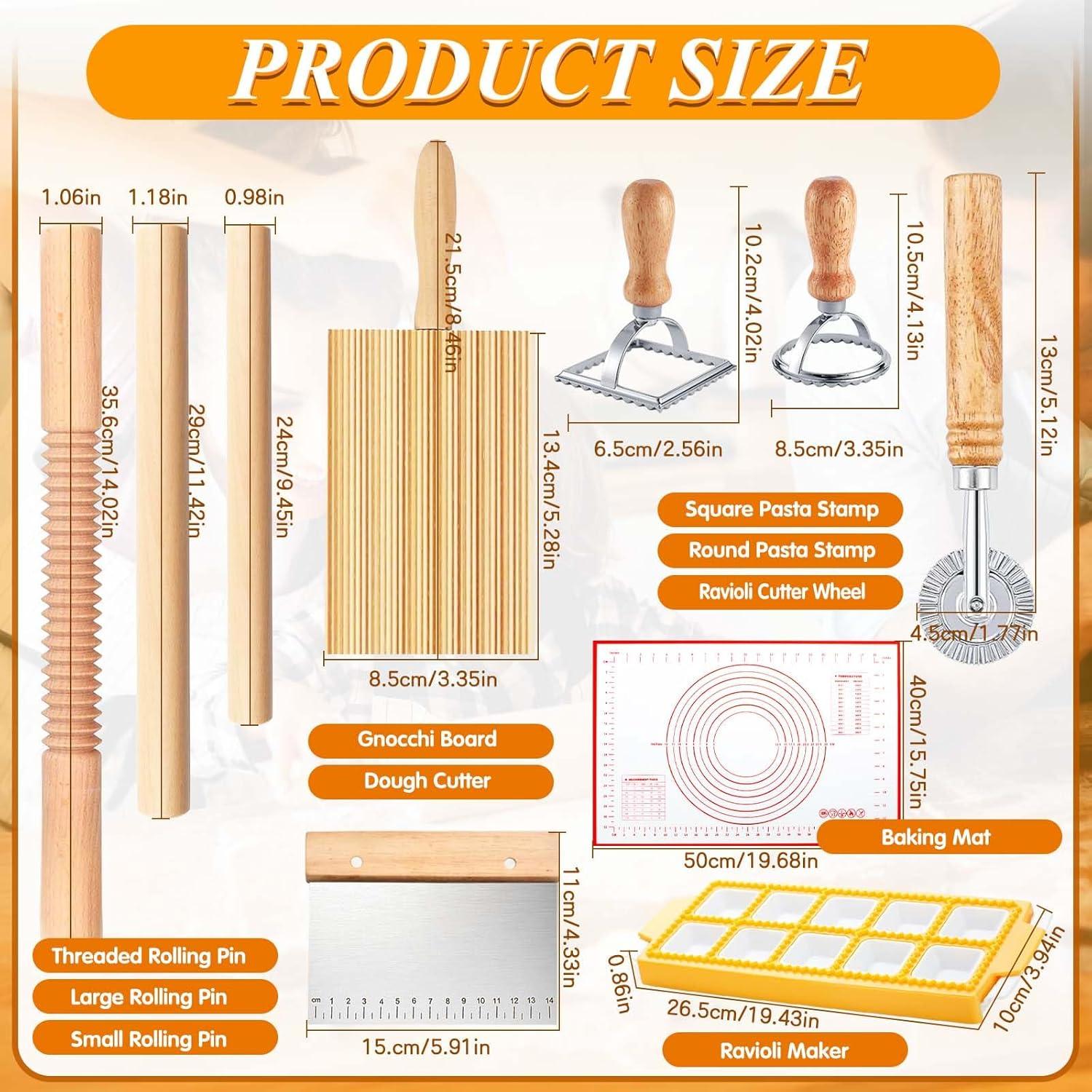 Kit de Herramientas para Hacer Pasta ATPWONZ - 10 Piezas de Madera