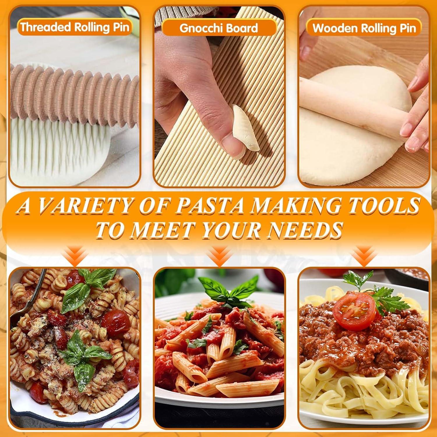 Kit de Herramientas para Hacer Pasta ATPWONZ - 10 Piezas de Madera