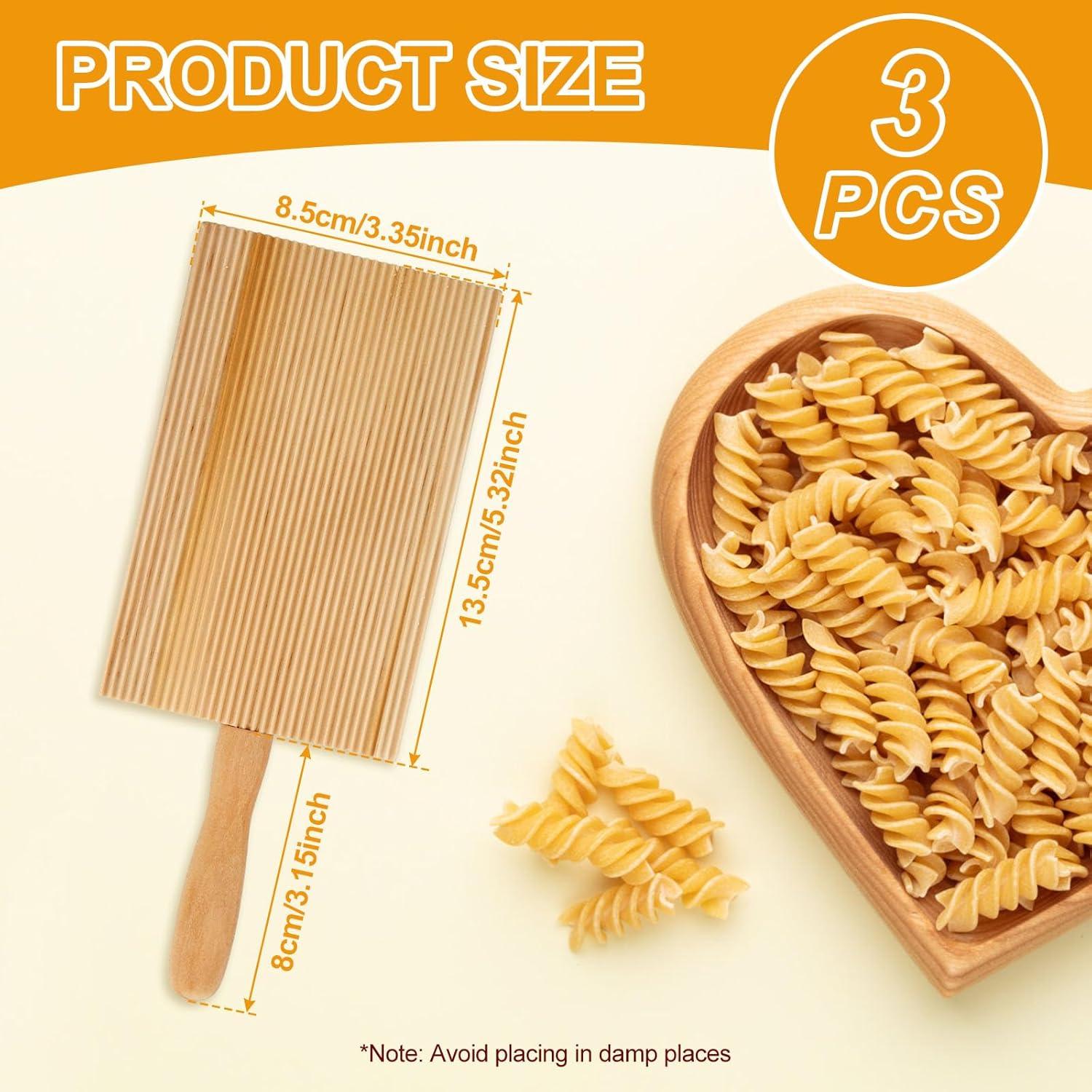 Juego de 3 Tablas de Gnocchi de Madera HGQiviut 21.5x8.5cm