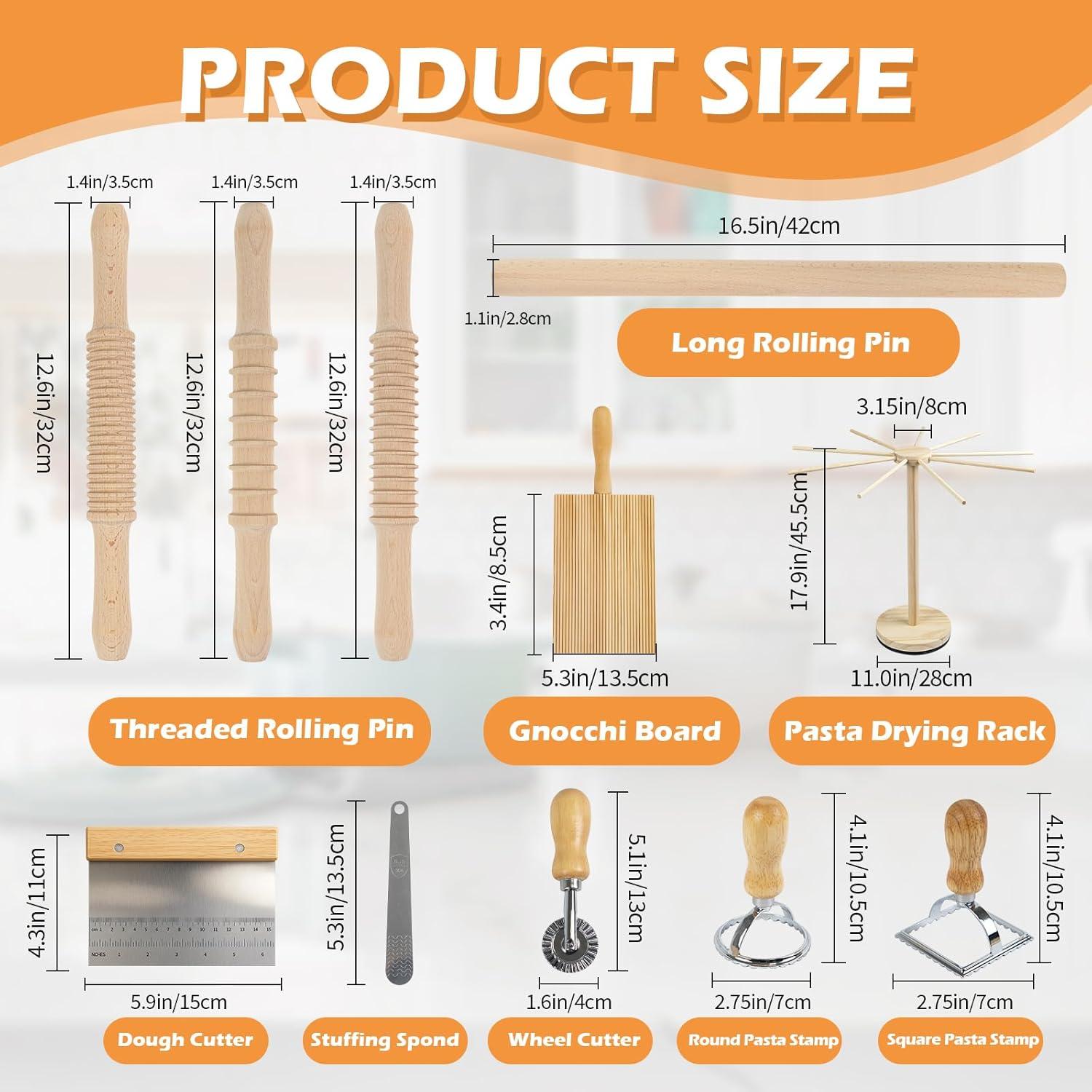 Kit de Herramientas para Hacer Pasta DigNew - 11 Piezas de Madera