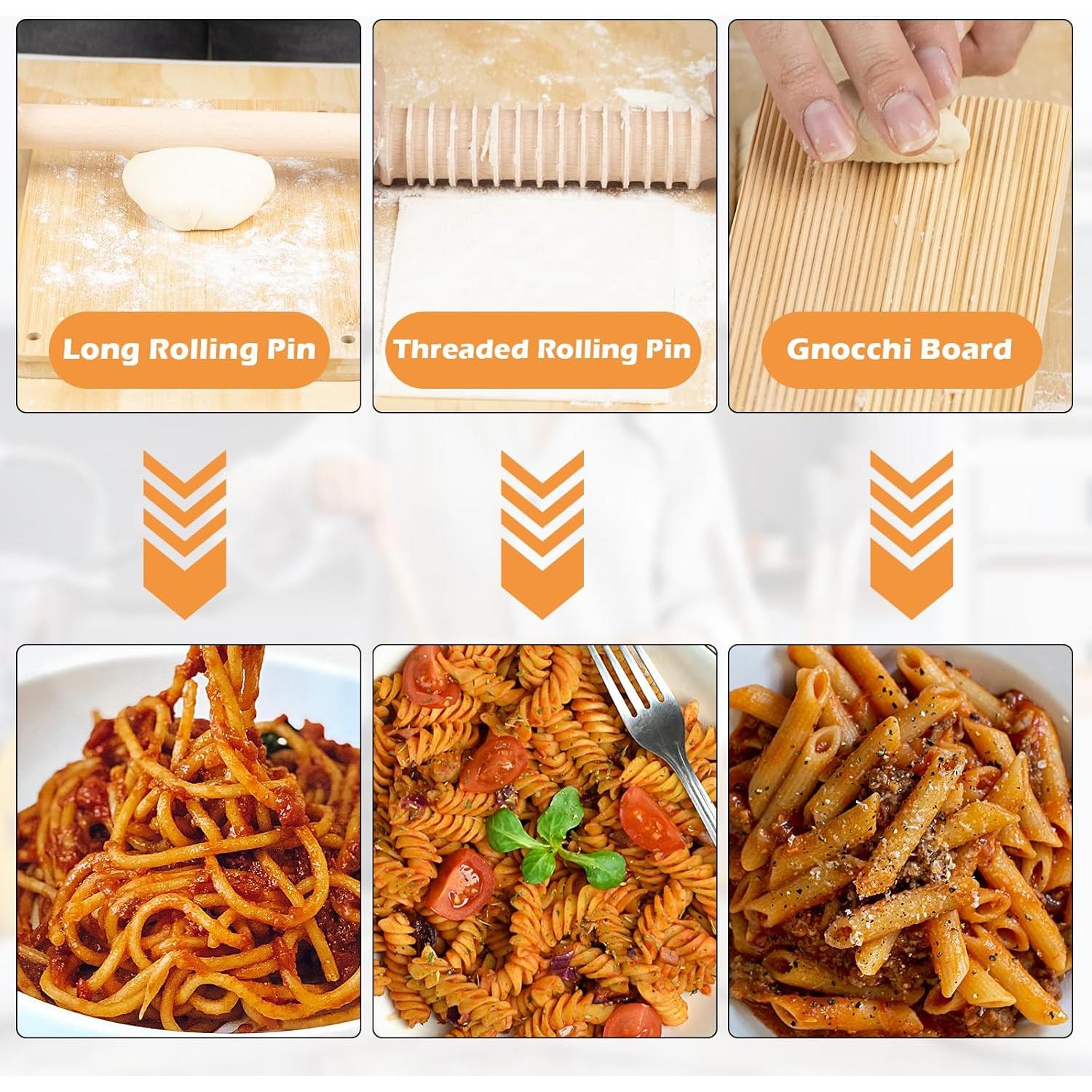 Kit de Herramientas para Hacer Pasta DigNew - 11 Piezas de Madera