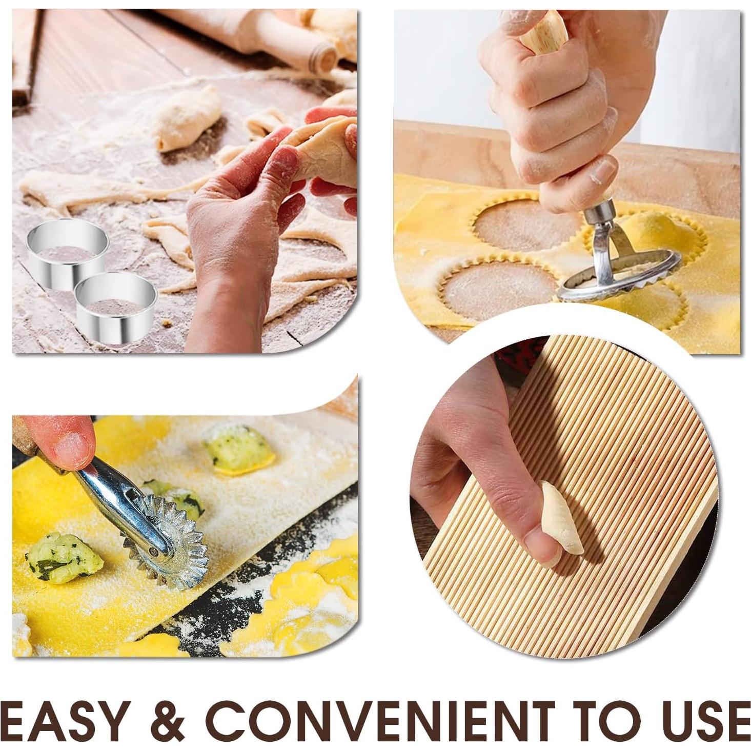 Kit de Herramientas para Hacer Pasta Krbnk - 9 Piezas de Madera