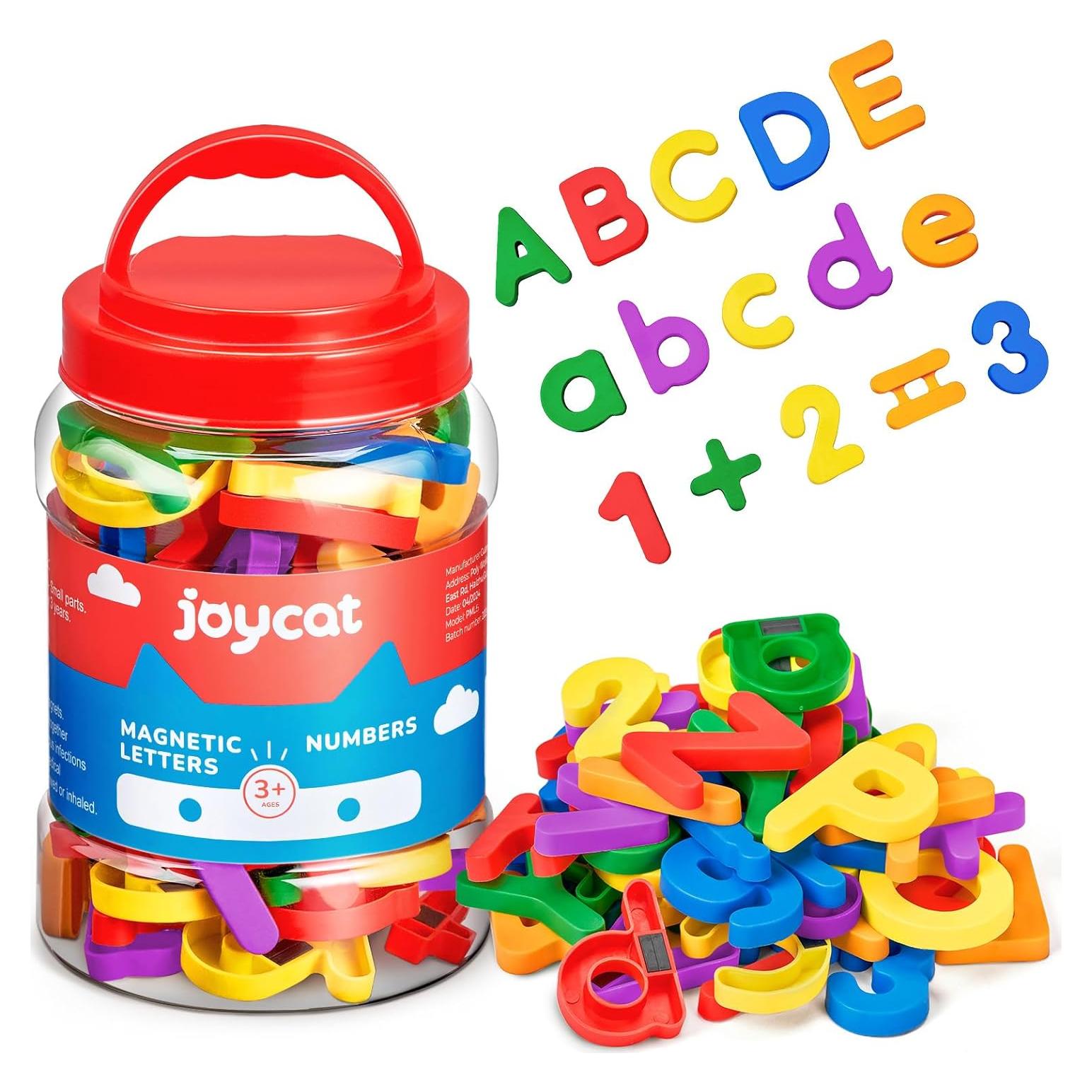 JoyCat 104 Piezas Letras y Números Magnéticos Educativos