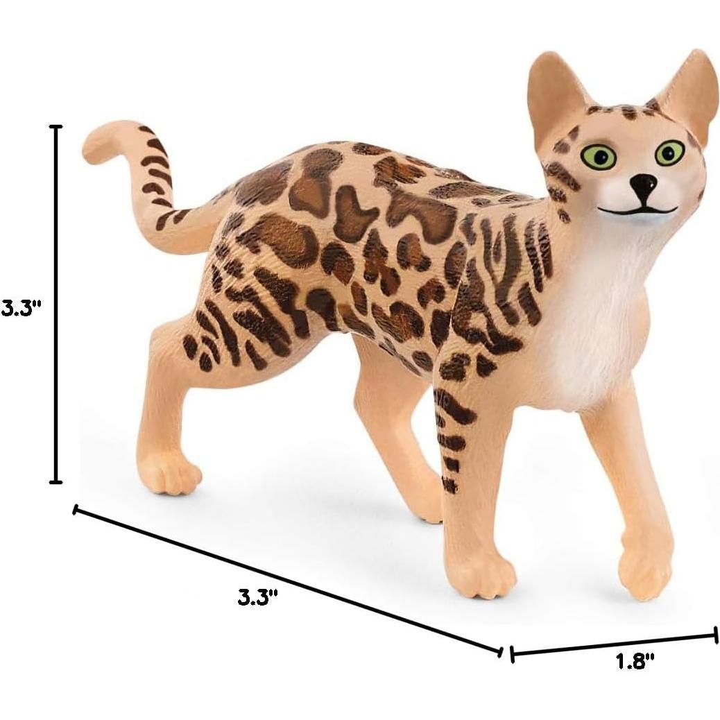 Gato Bengalí Schleich Farm World 8.38x4.57cm para Niños