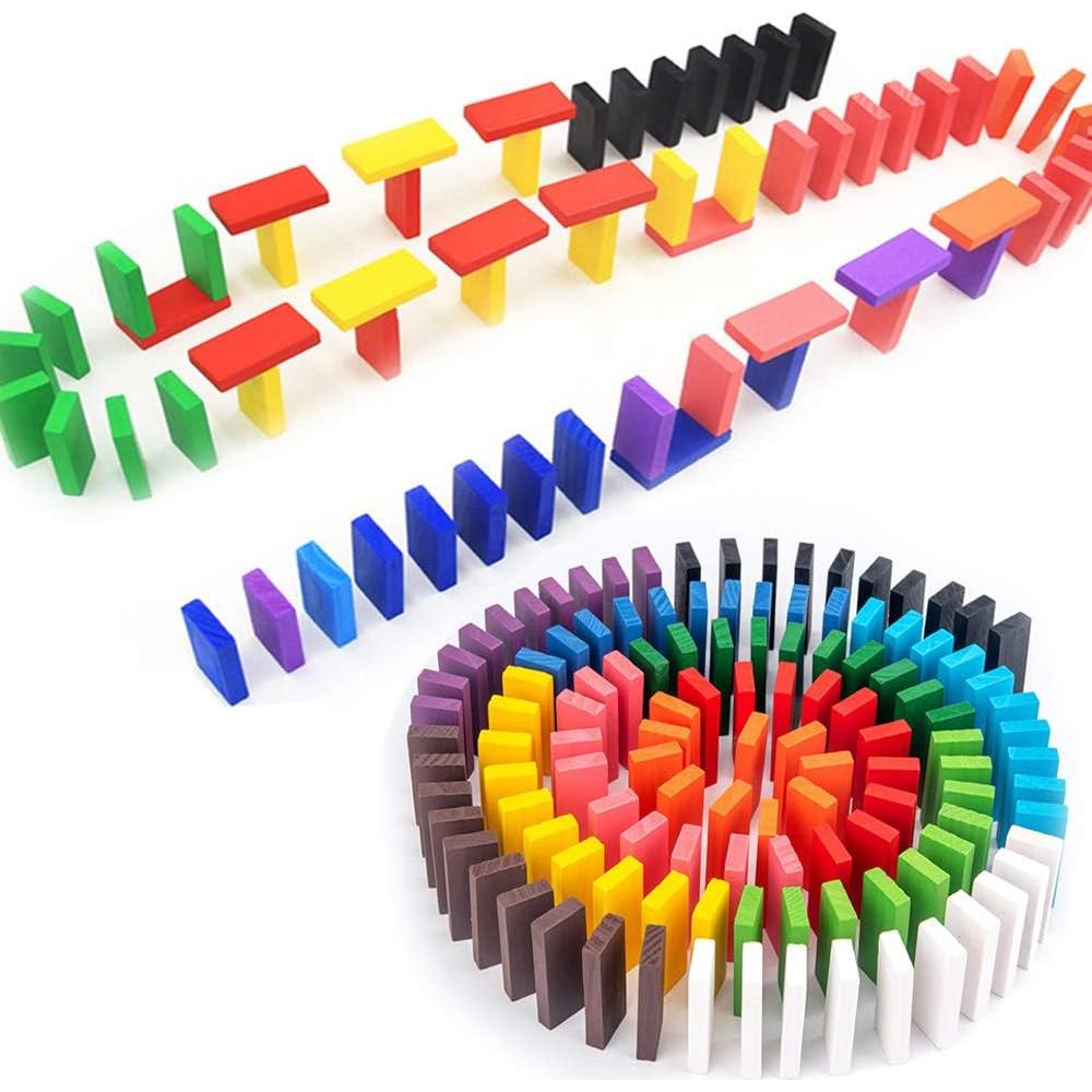Conjunto de 600 Bloques de Dominó OBTANIM de Madera Coloridos