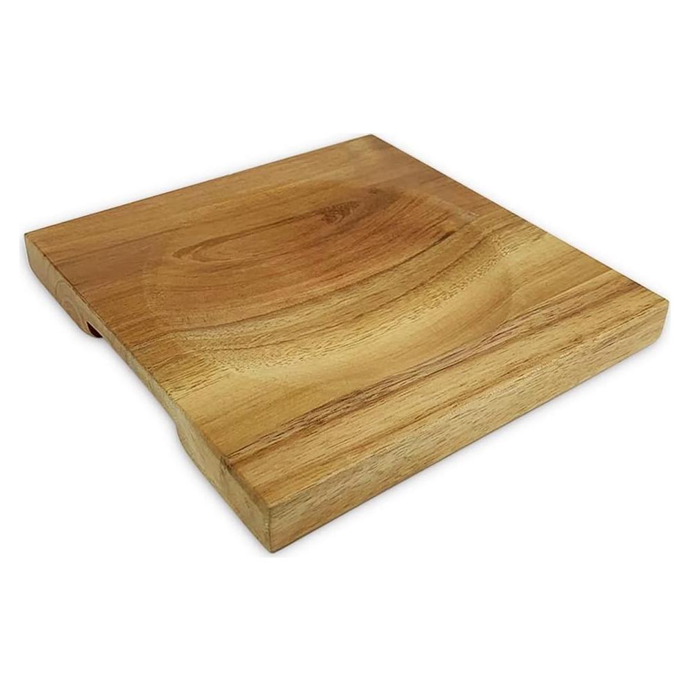 Tabla de Cortar Cuadrada de Madera de Acacia 20.32 cm FTONENI