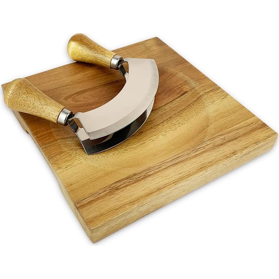 Tabla de Cortar Cuadrada de Madera de Acacia 20.32 cm FTONENI