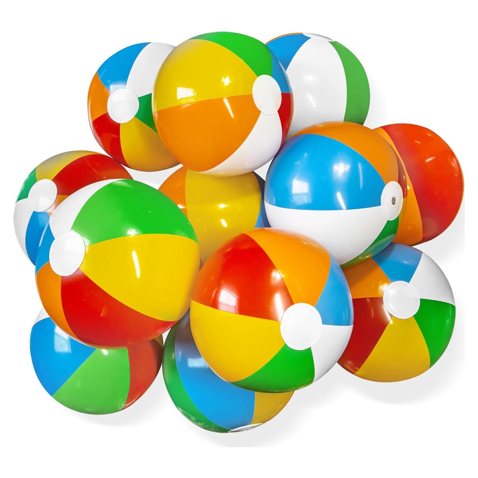 Bolas de Playa Inflables Novelty Place - Paquete de 12, 22 cm