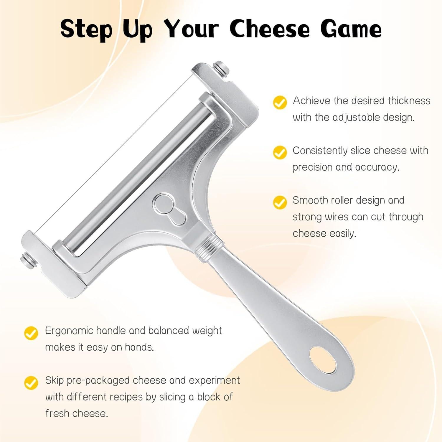 Cortador de Queso Ajustable BOHUIZ con 4 Cables de Acero Inoxidable