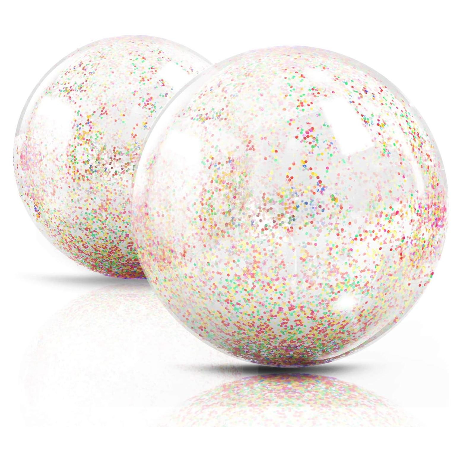 Pelotas Inflables Novelty Place con Purpurina - 2 Pcs