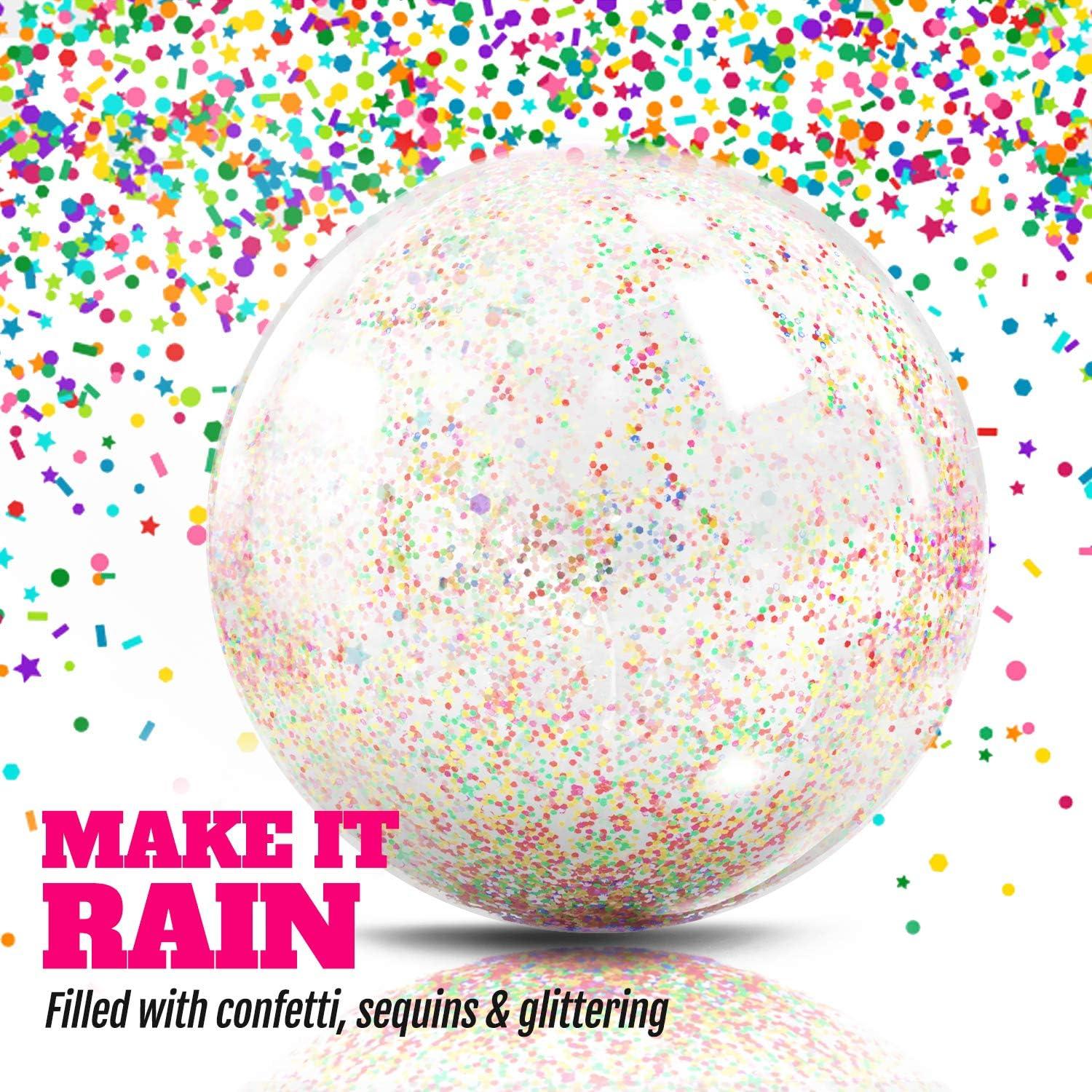 Pelotas Inflables Novelty Place con Purpurina - 2 Pcs