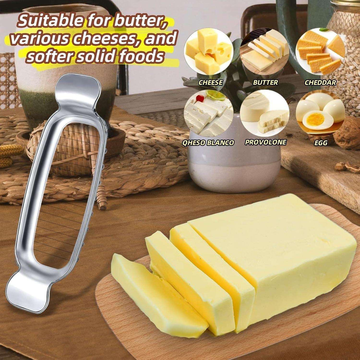 Cortador de Mantequilla y Queso Genérico Acero Inoxidable 19.5x6.8cm