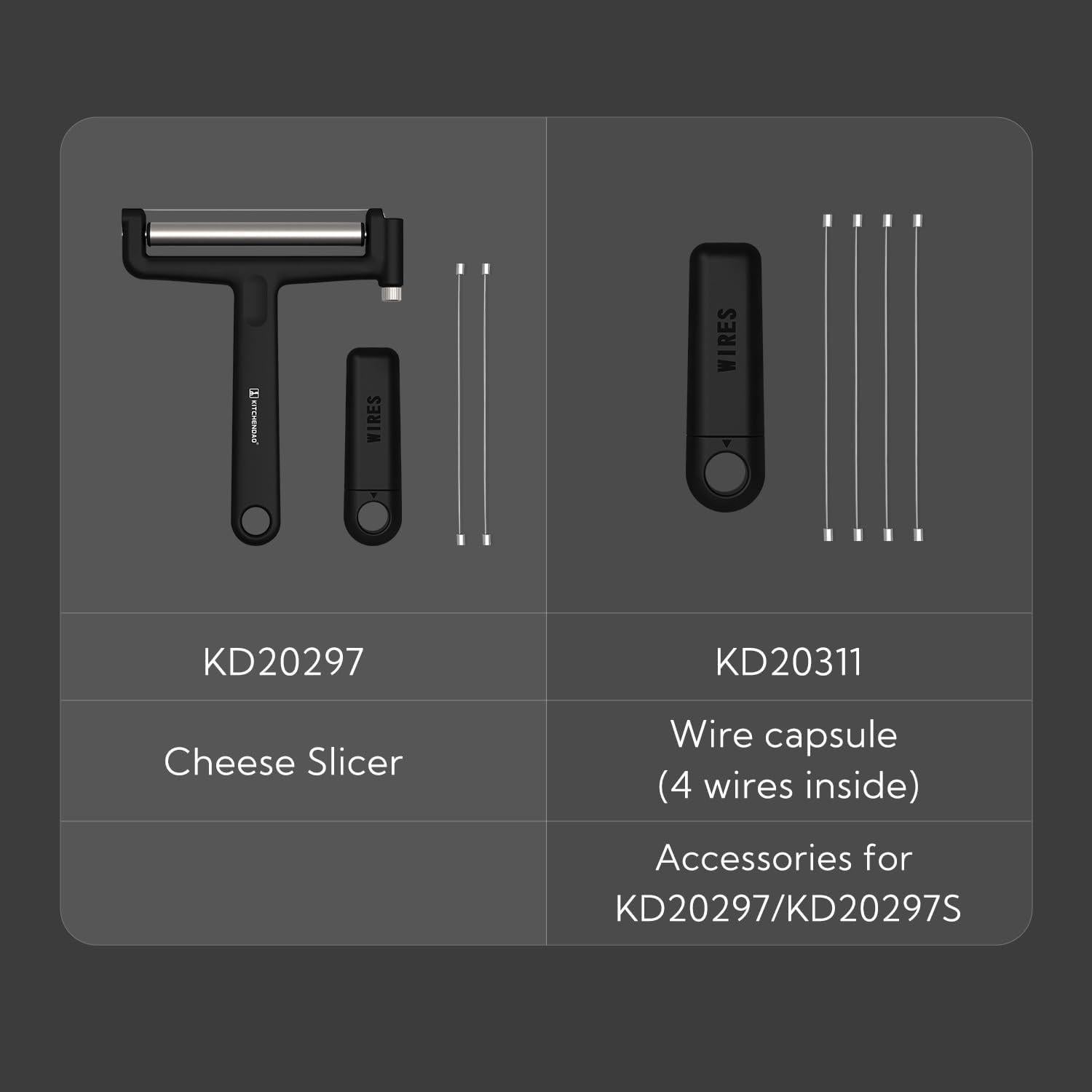 Cortador de Queso KITCHENDAO KD20297 Ajustable con Alambres Extra