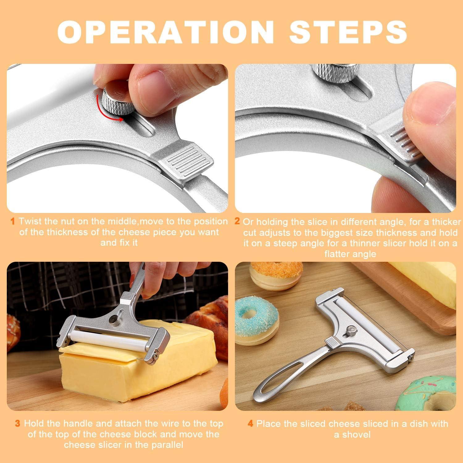 Cortador de Queso Ajustable Patelai Acero Inoxidable 14.5 cm