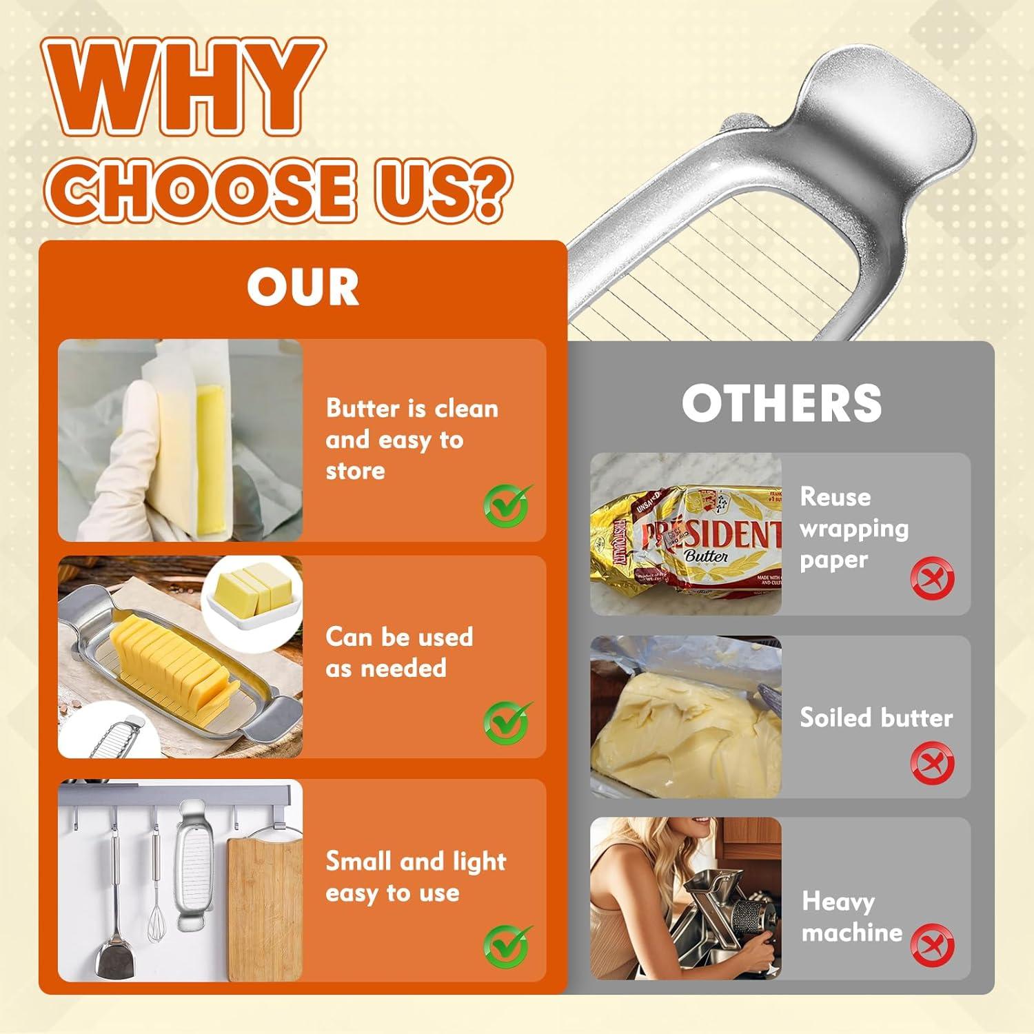 Cortador de Mantequilla y Queso Tzwhwcx 19.5x6.6 cm Ergonómico