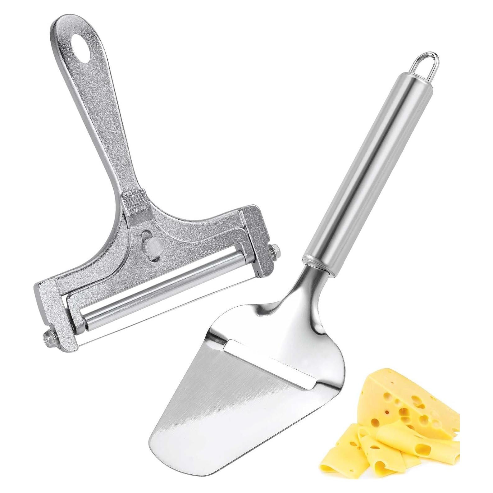 Juego de Cortadores de Queso NQEUEPN 2 Piezas Acero Inoxidable