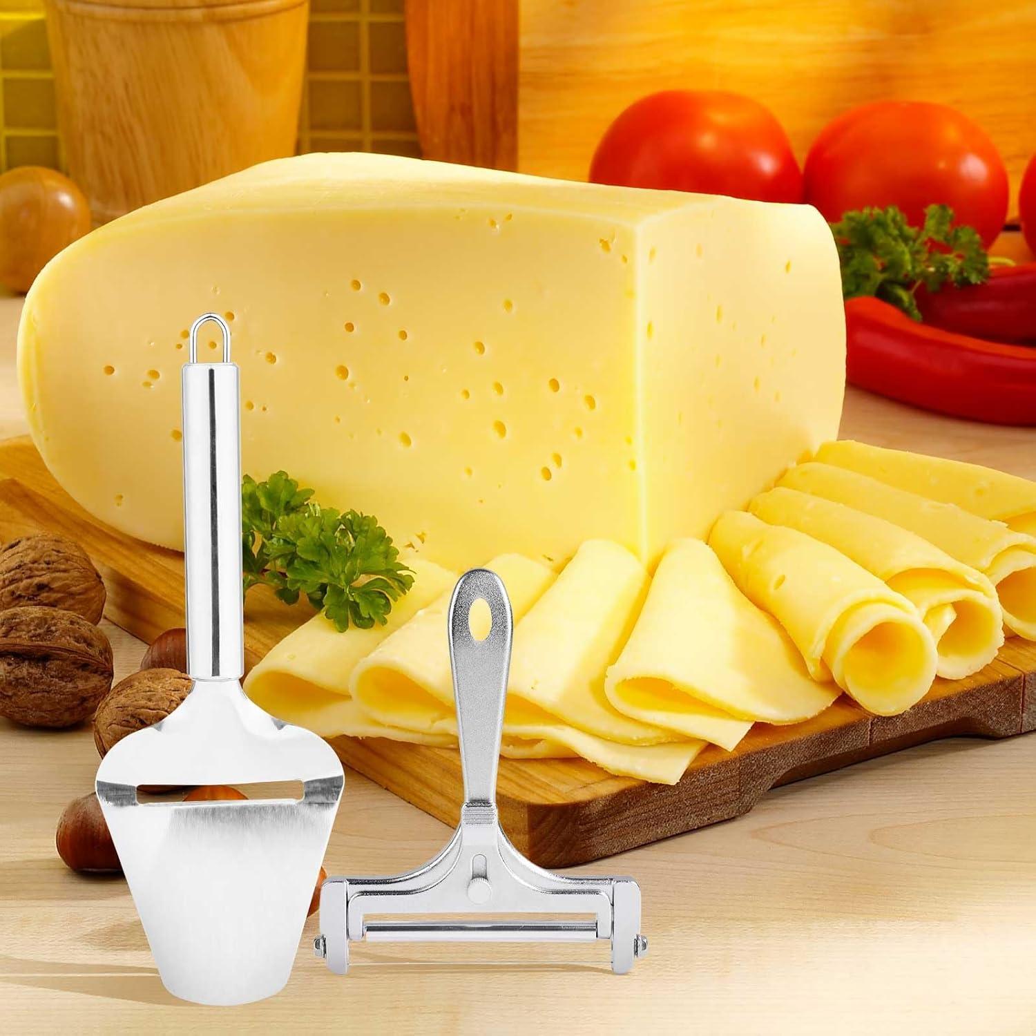 Juego de Cortadores de Queso NQEUEPN 2 Piezas Acero Inoxidable