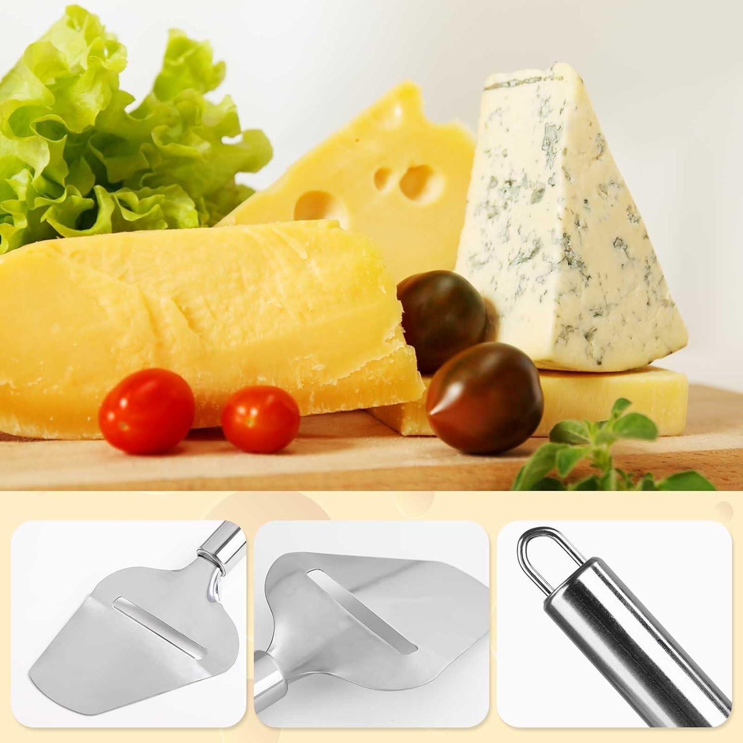 Juego de Cortadores de Queso NQEUEPN 2 Piezas Acero Inoxidable