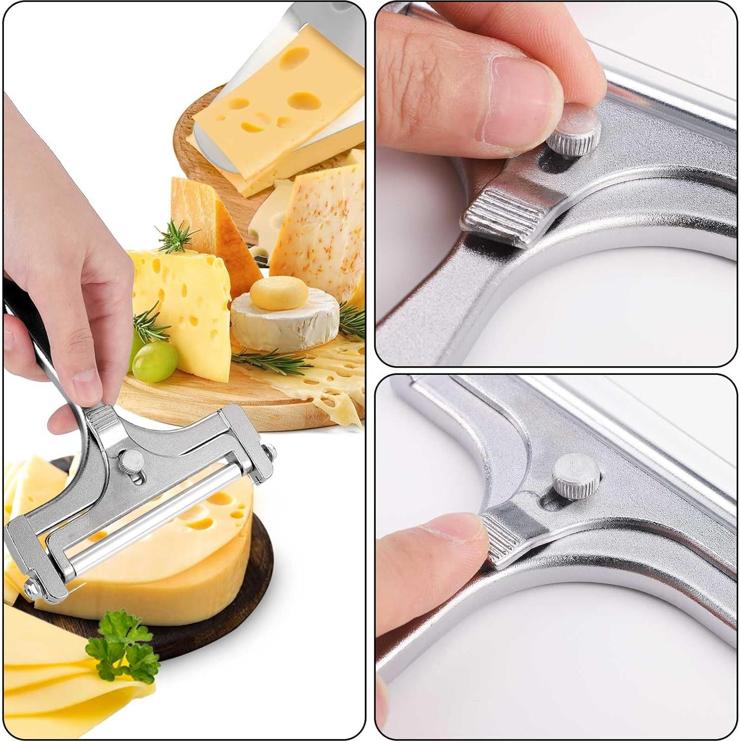 Juego de Cortadores de Queso NQEUEPN 2 Piezas Acero Inoxidable