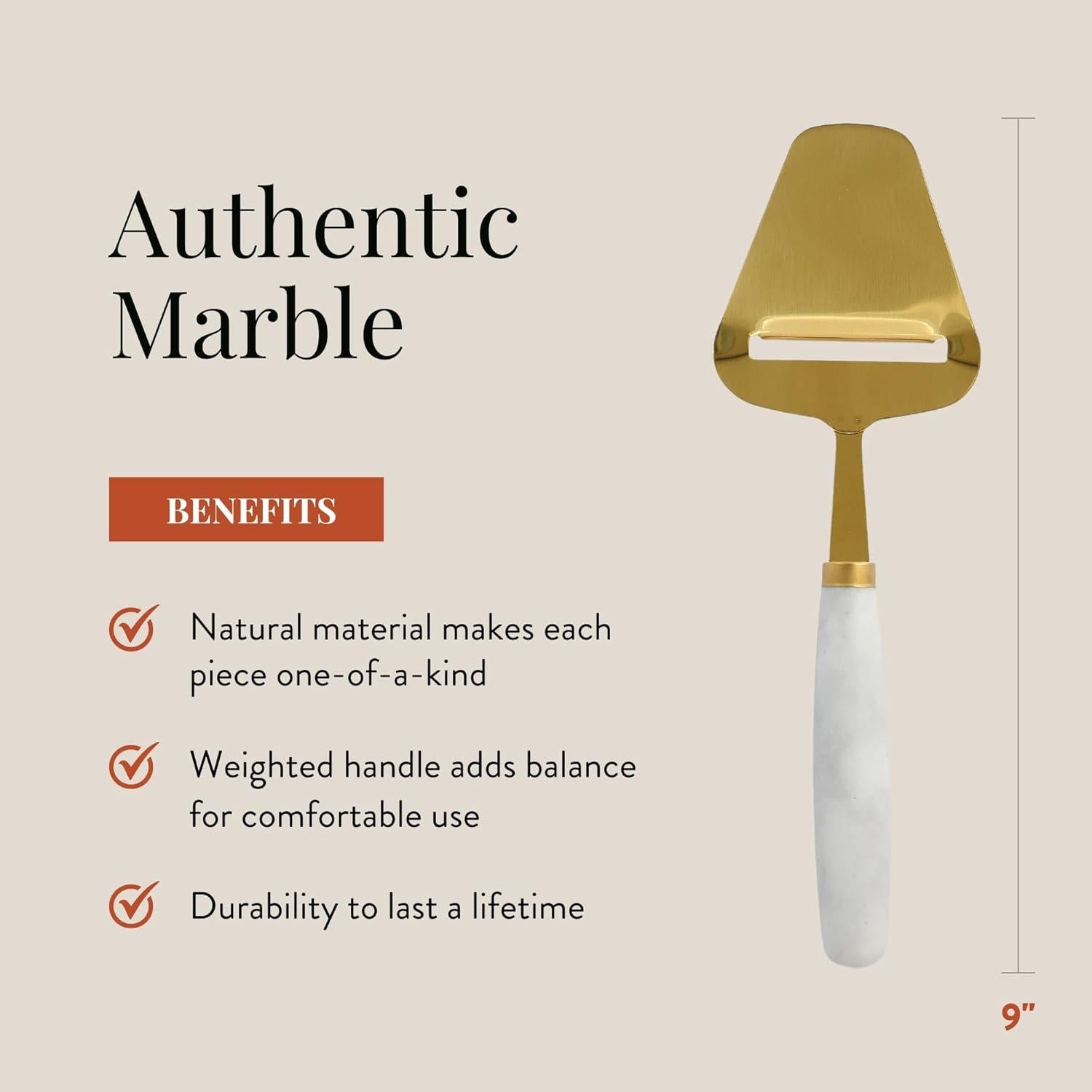 Cortador de Queso de Mármol The Bamboo Abode - Manual, 190g