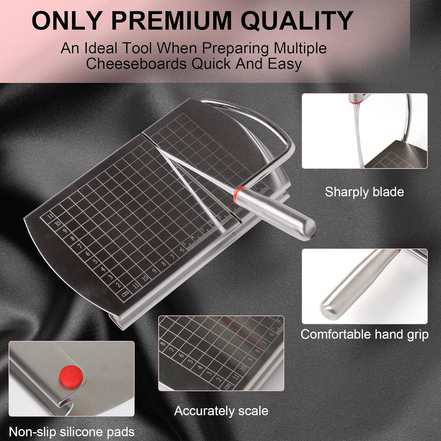 Cortador de Queso Multifuncional LEXICHER con Tabla de Acero Inoxidable