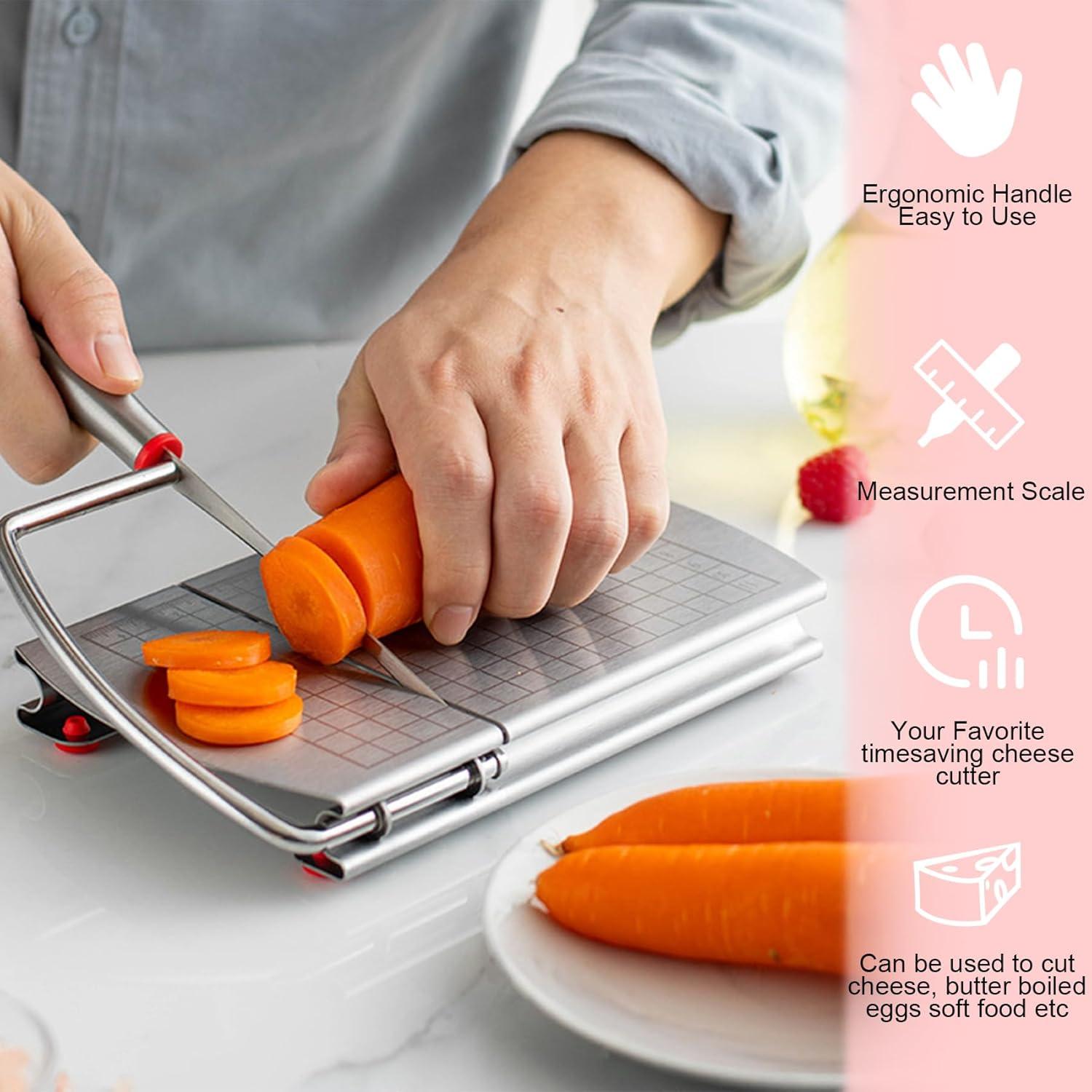 Cortador de Queso Multifuncional LEXICHER con Tabla de Acero Inoxidable