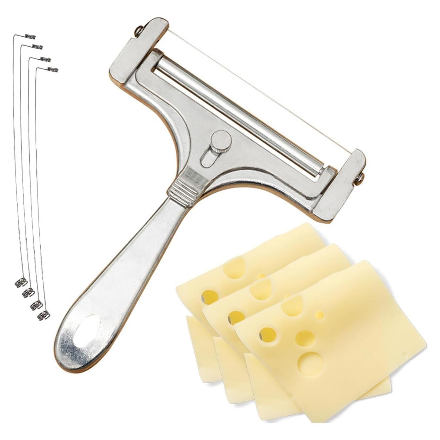 Cortador de Queso Biunnru Ajustable con 4 Cables Repuestos