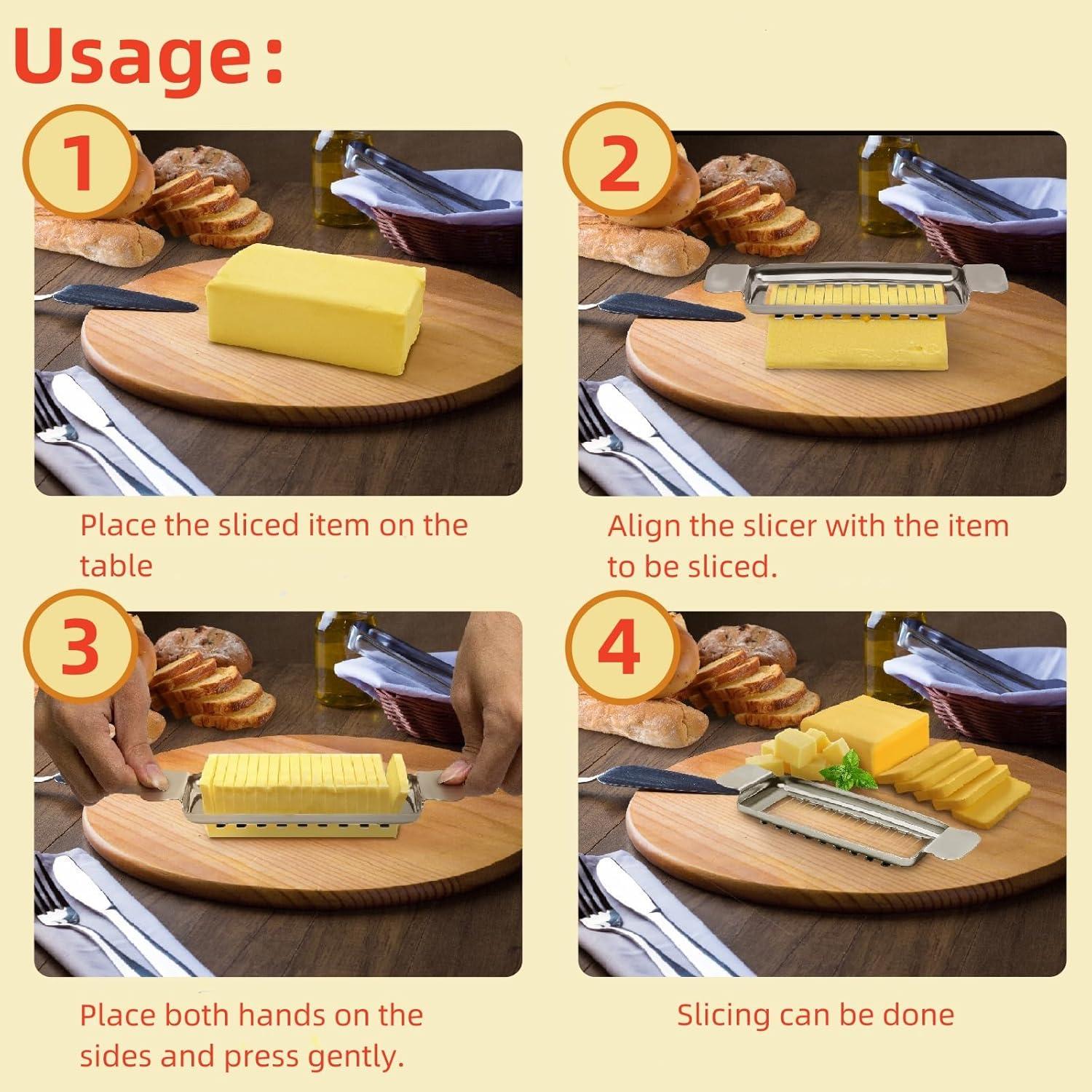 Cortador de Mantequilla y Queso KiauFdcf Acero Inoxidable