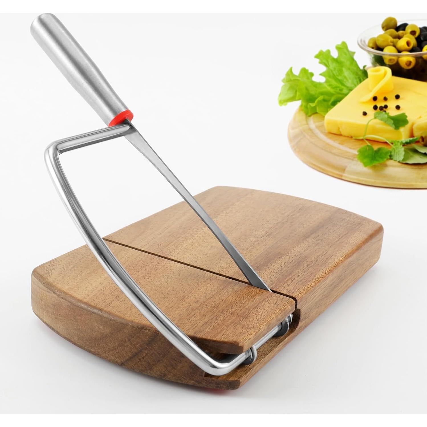 Cortador de Queso Multifuncional WGPG de Madera de Acacia