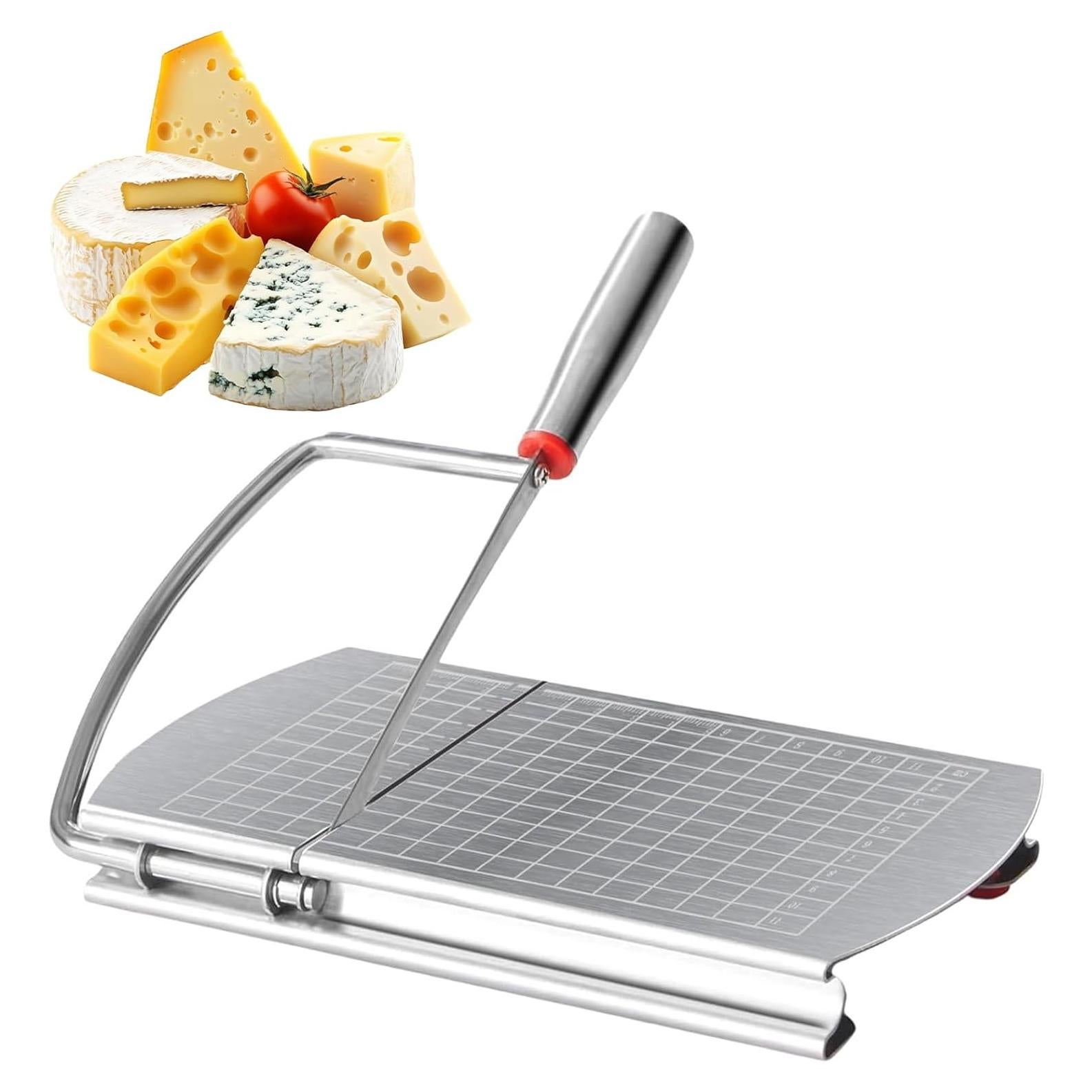 Cortador de Queso YIHAOSSING Acero Inoxidable con Escala 22.86x22.1 cm