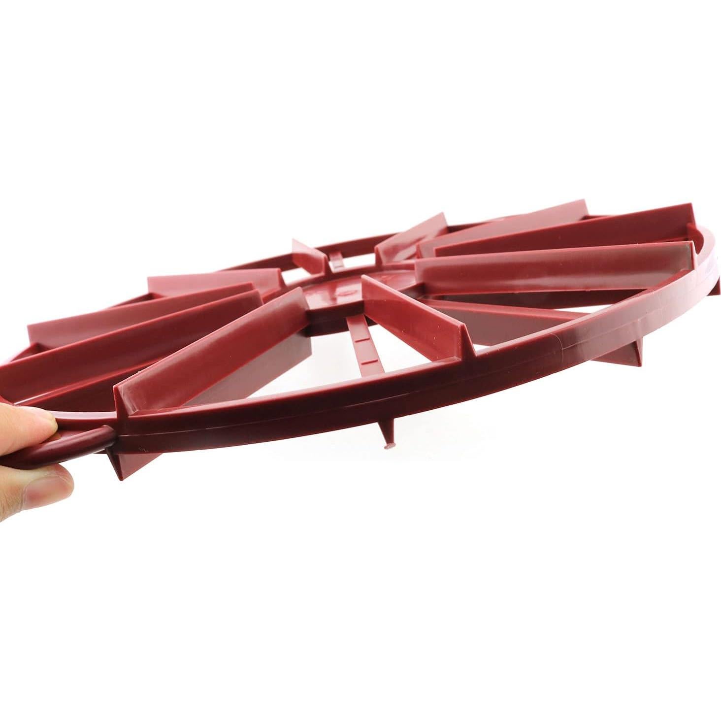 Marcador de Porciones de Pastel Tegg Doble Cara Rojo 10/12 Porciones