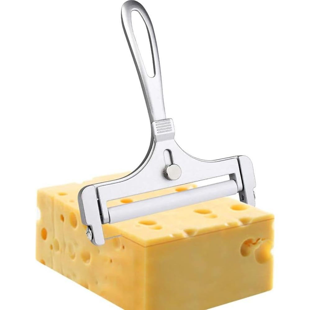 Cortador de Queso Ajustable Poualss de Acero Inoxidable 15x11.5cm