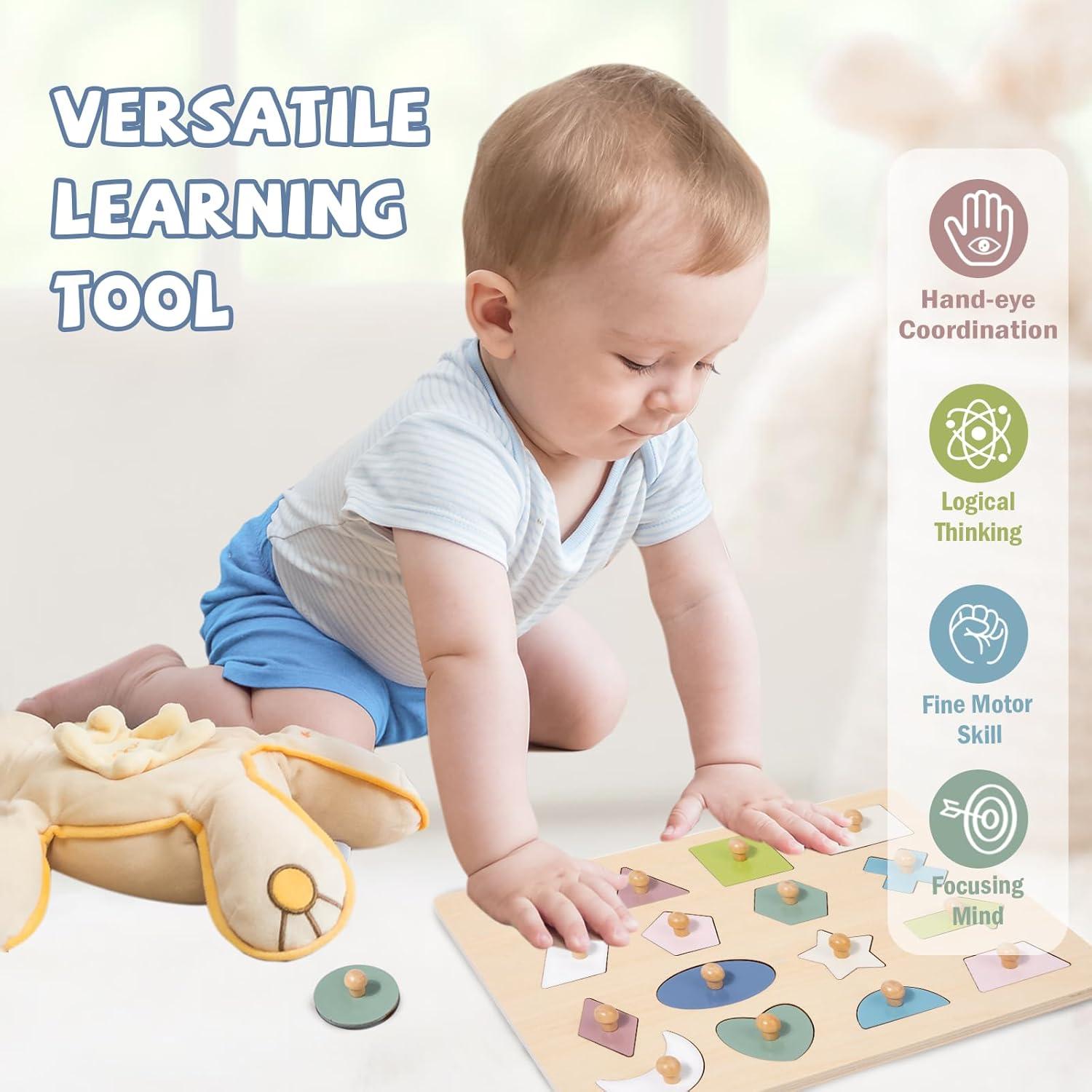 Rompecabezas Montessori Adena 16 Piezas Formas Coloridas