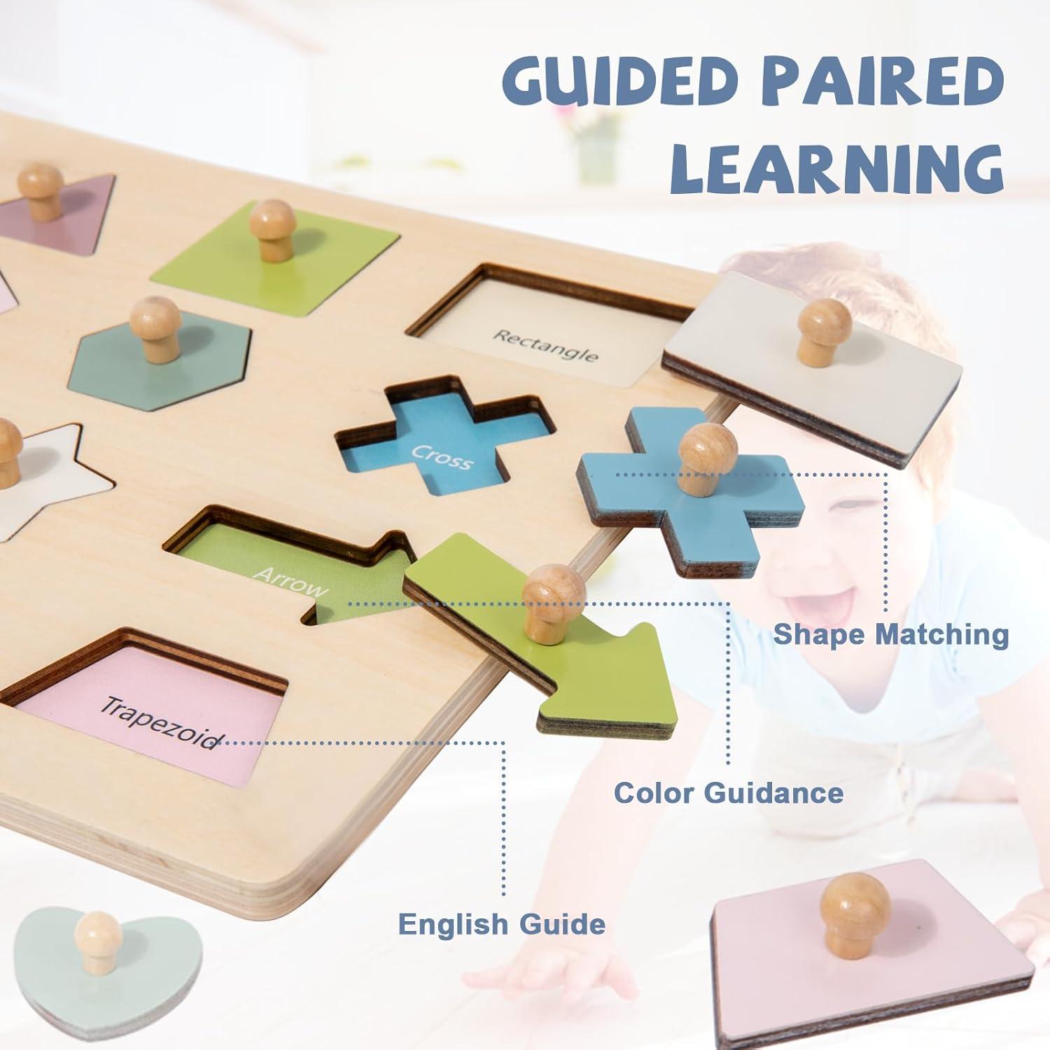 Rompecabezas Montessori Adena 16 Piezas Formas Coloridas