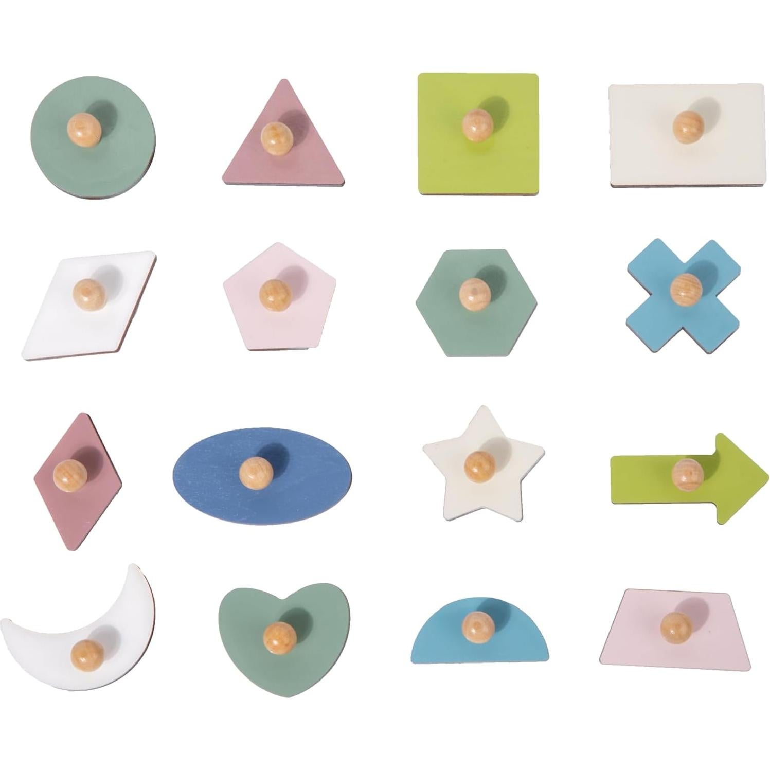 Rompecabezas Montessori Adena 16 Piezas Formas Coloridas