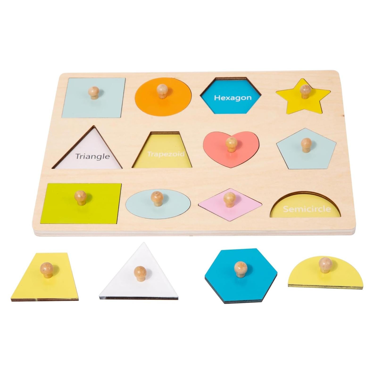 Rompecabezas Montessori de Madera 12 Piezas para Niños