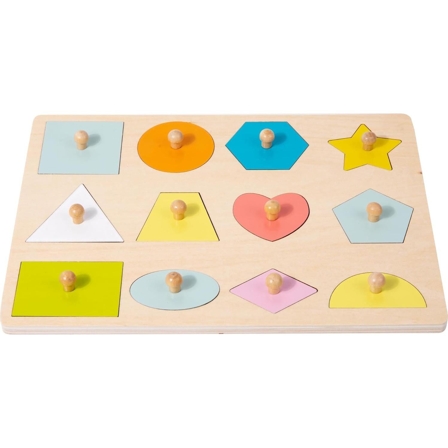 Rompecabezas Montessori de Madera 12 Piezas para Niños