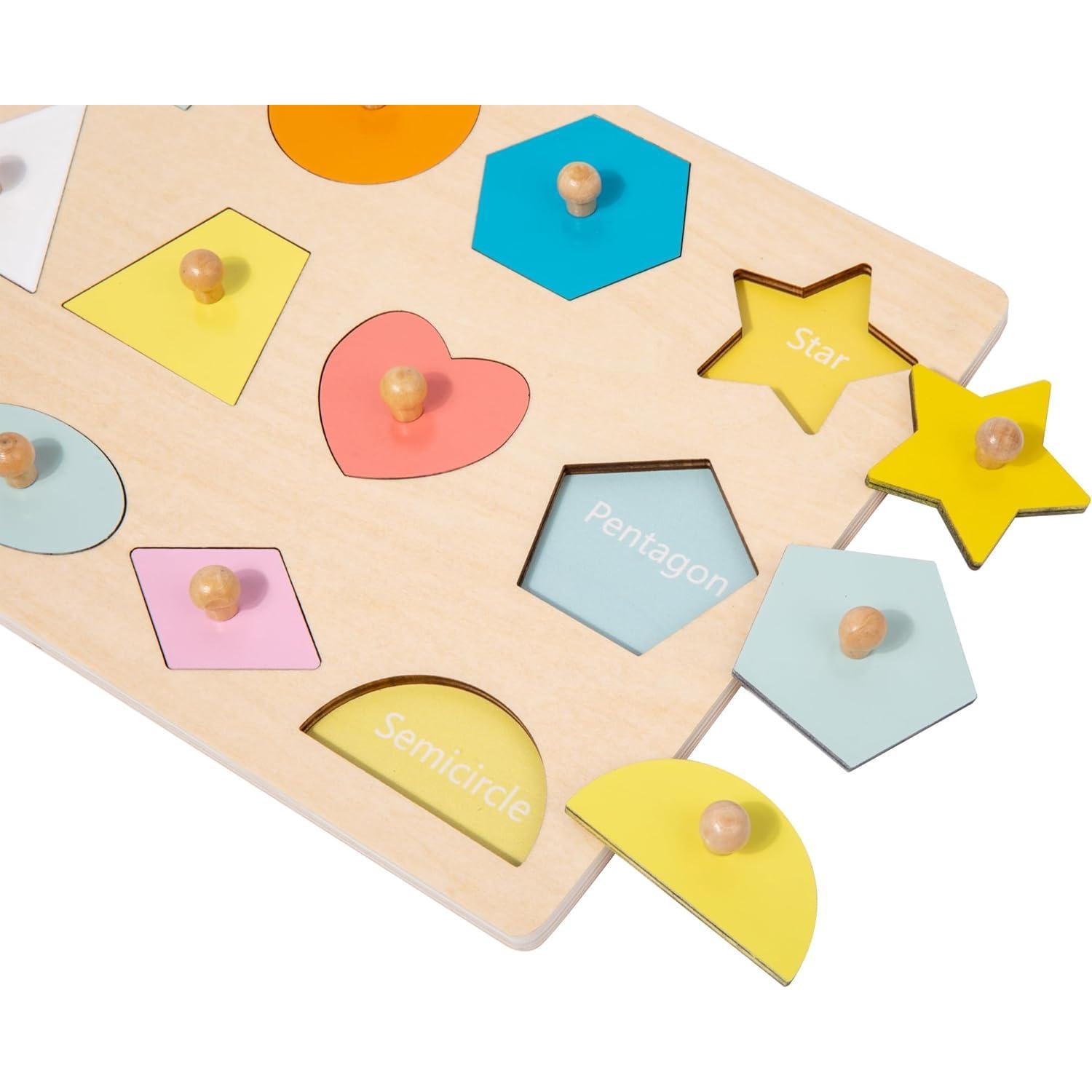 Rompecabezas Montessori de Madera 12 Piezas para Niños