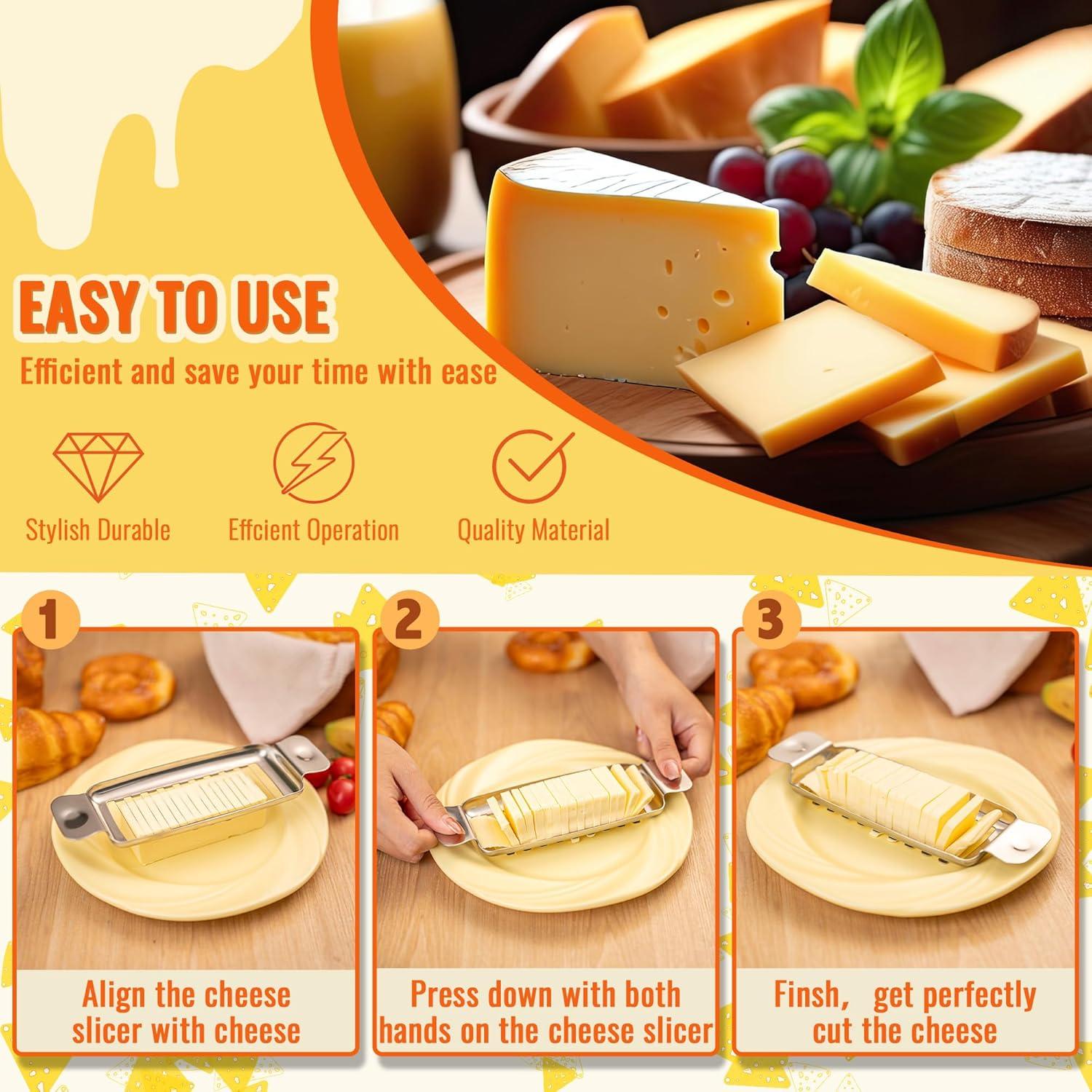 Cortador de Mantequilla y Queso Feekoon de Acero Inoxidable 18 Cuerdas