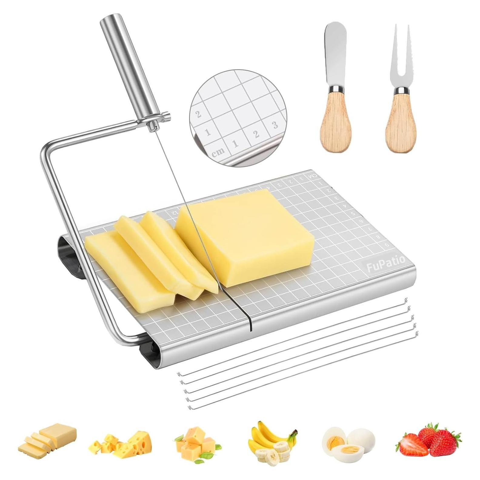 Cortador de Queso FuPatio con 5 Cables Repuestos y Tabla