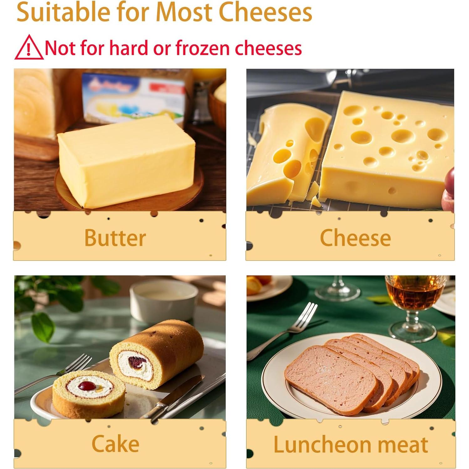 Cortador de Queso NIXNEHC Acero Inoxidable con 4 Cables Repuesto