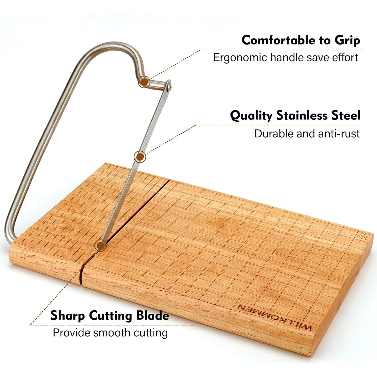 Cortador de Queso de Madera WILLKOMMEN con Cuchilla 27.4x21.3cm