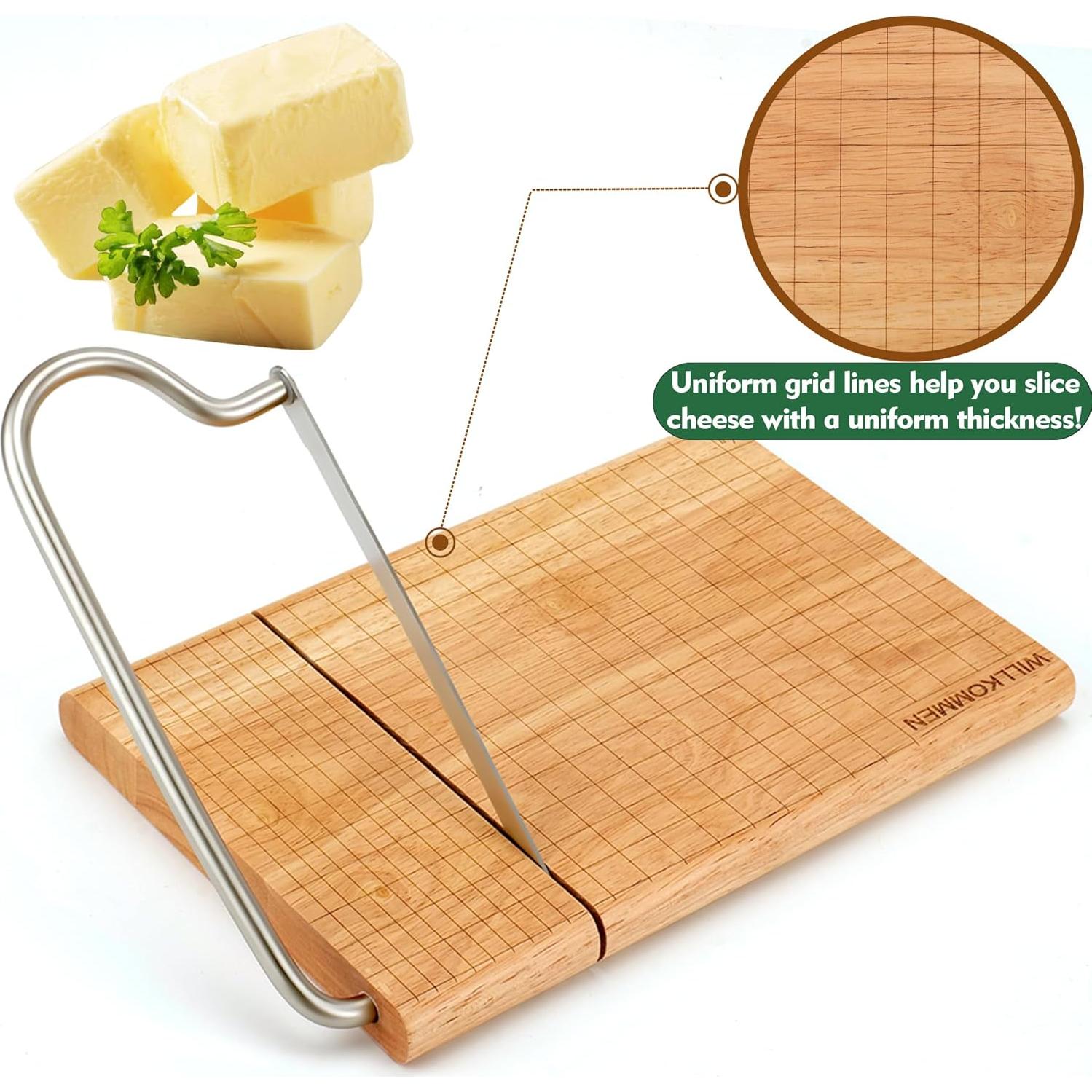 Cortador de Queso de Madera WILLKOMMEN con Cuchilla 27.4x21.3cm
