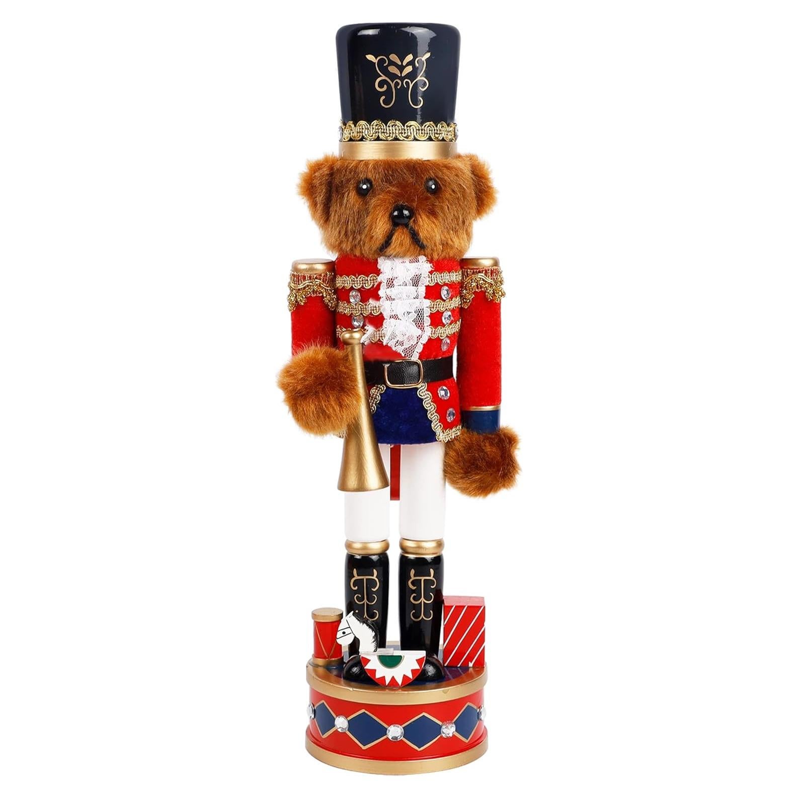 Cascanueces de Madera Joliyoou Oso Trompetista 35.56 cm