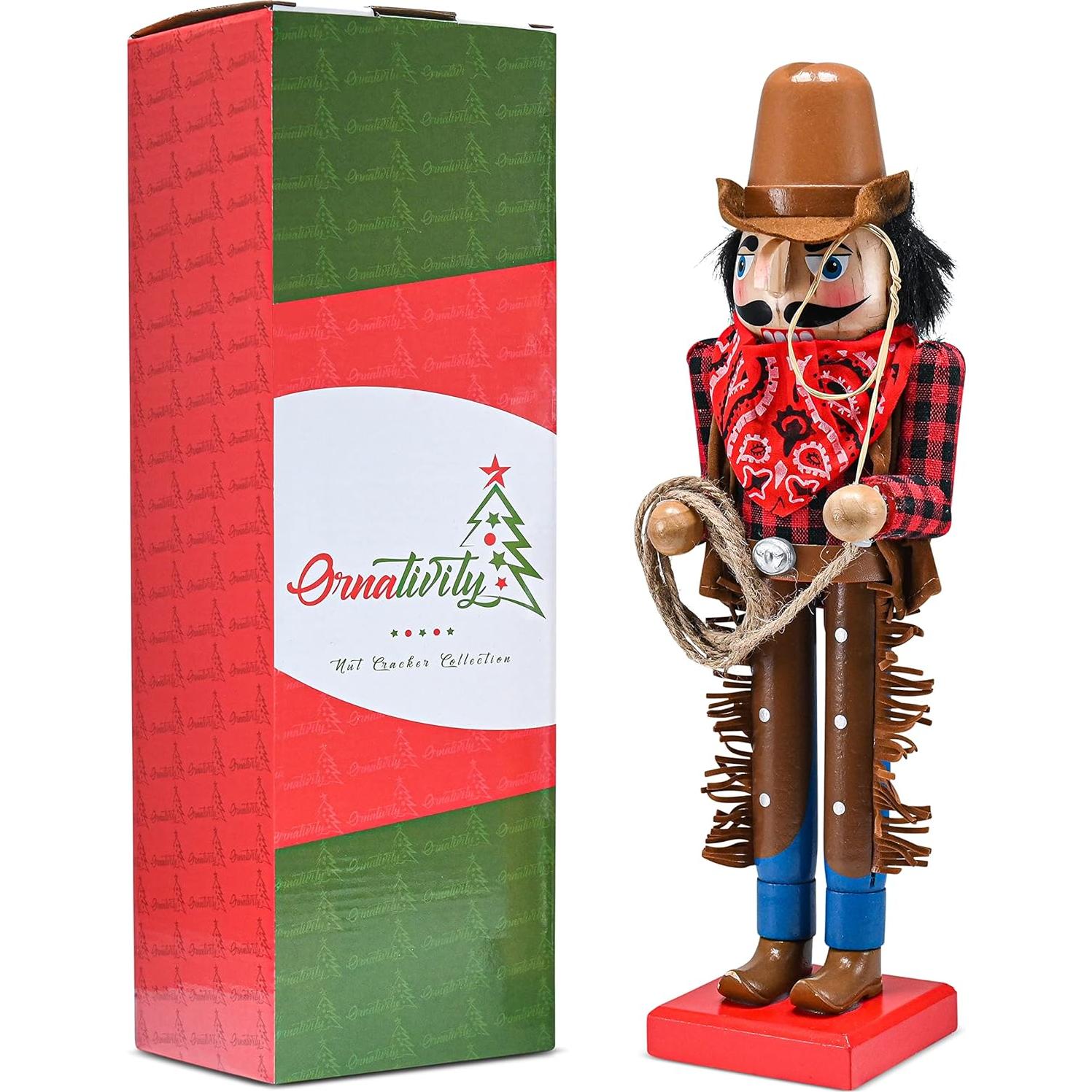 Cascanueces Vaquero de Madera Ornativity 35.56 cm Decoración