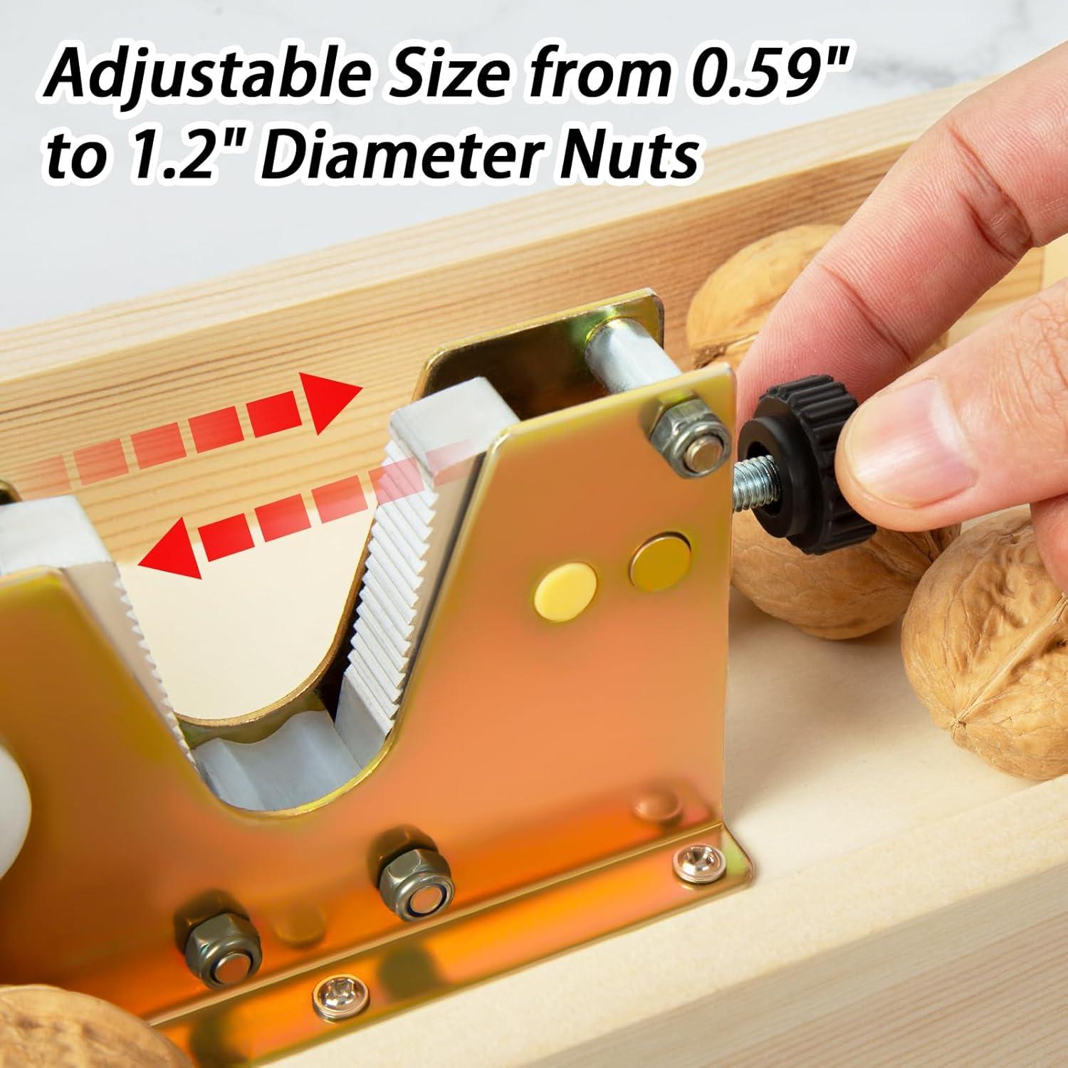 Rompedor de Nueces NIZODO con Base de Madera y 4 Picos